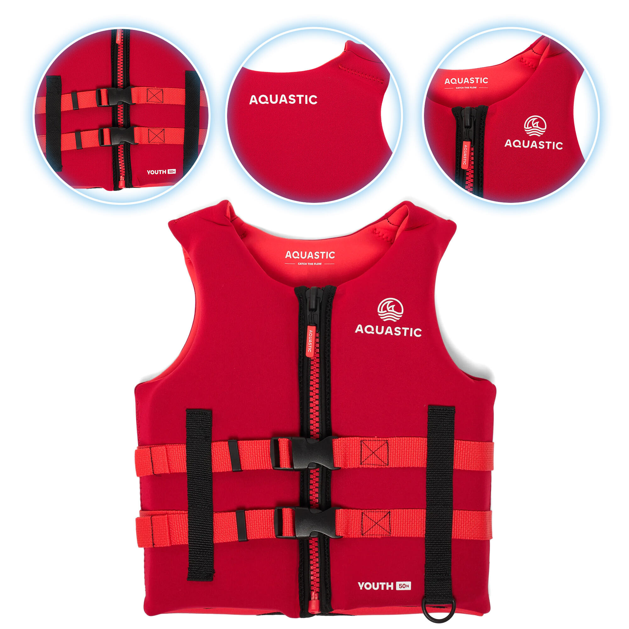 Kamizelka asekuracyjna dziecięca AQUASTIC Youth 50N