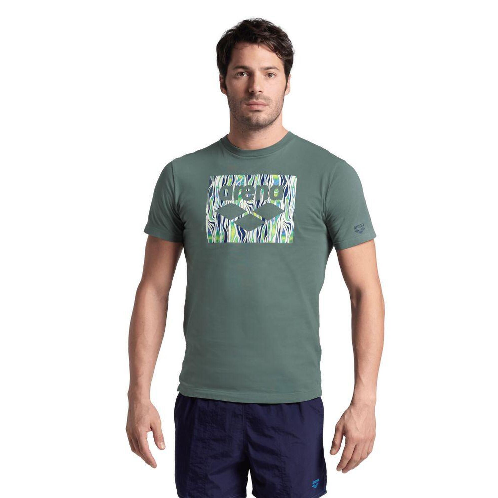 Męska koszulka sportowa T-shirt bawełniany na trening Arena Solid