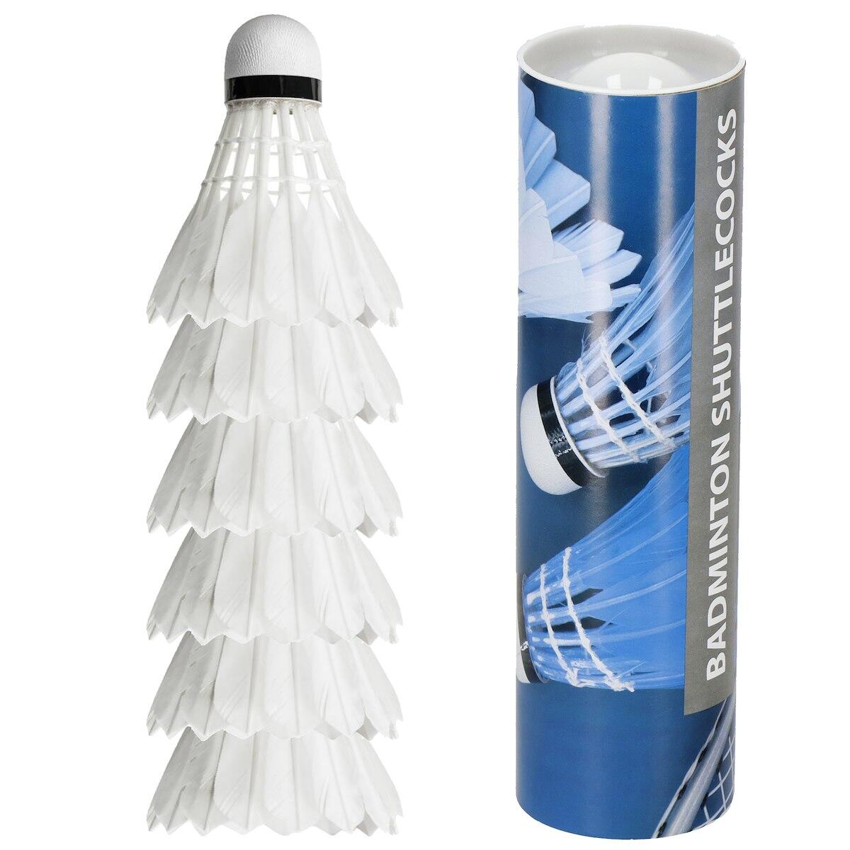 Lotki do badmintona piórkowe Springos 6 szt.