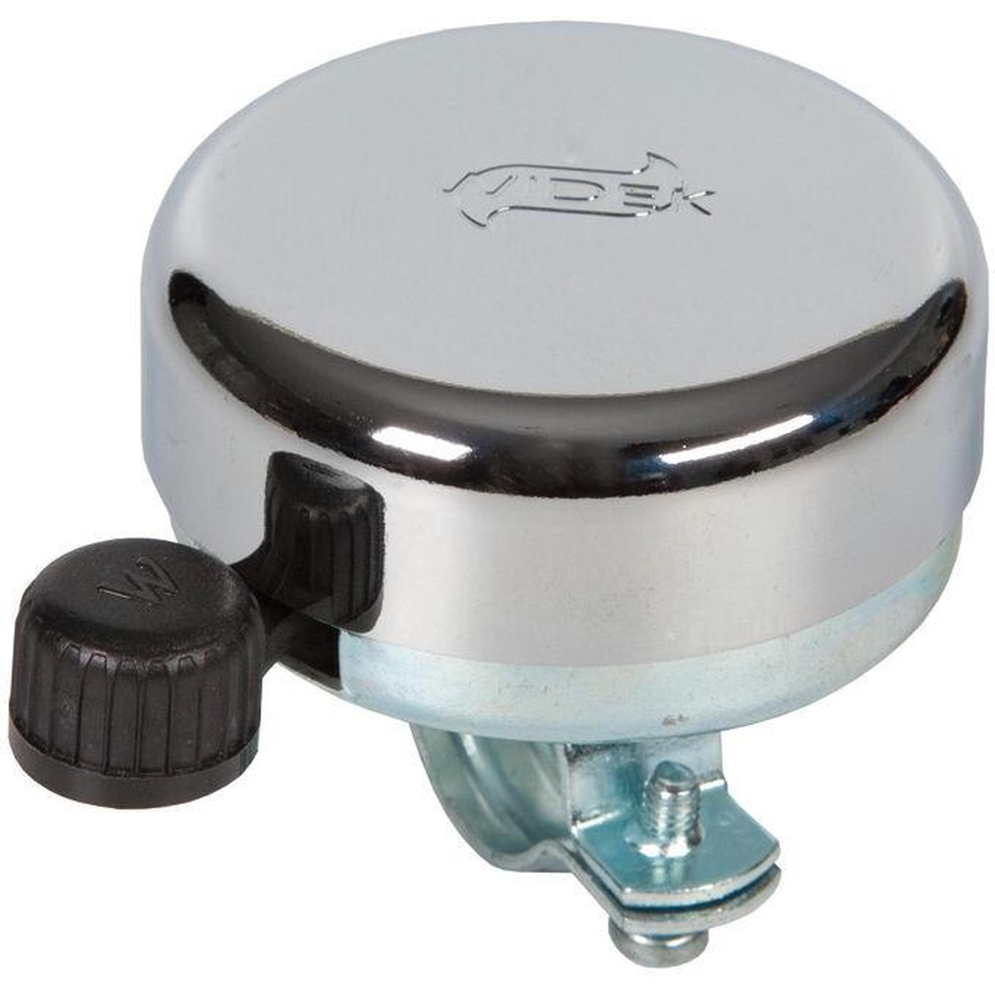 Dzwonek Rowerowy Stalowy Z Plastikową Klapką - Chrom (Na Karcie)