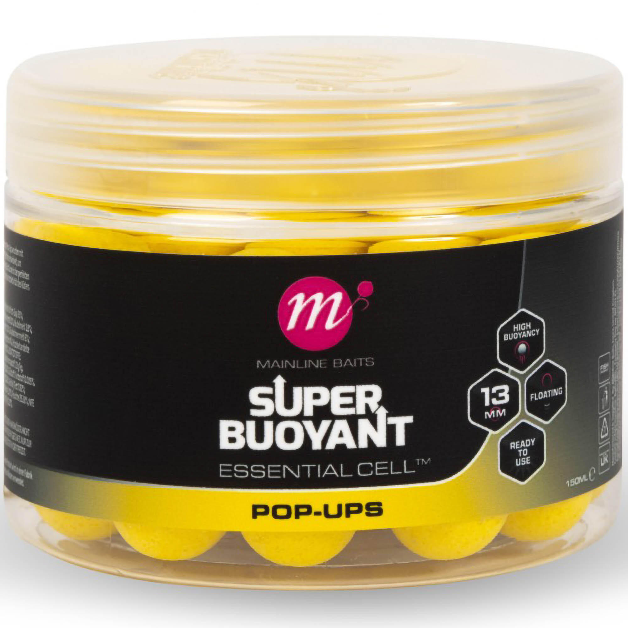 Przynęta Kulki Mainline Essential Cell Super Buoyant Pop-Ups 13mm Yellow