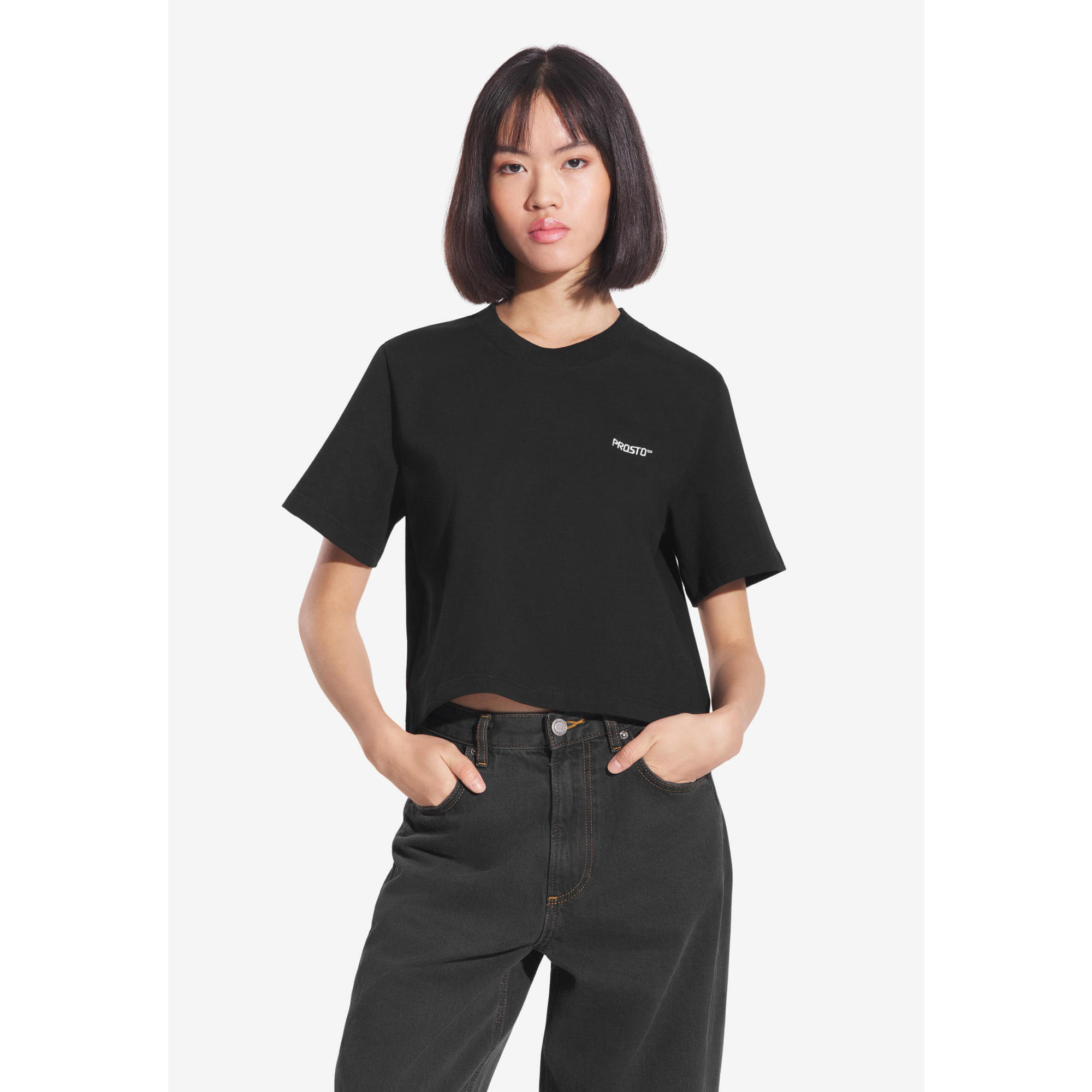 Koszulka sportowa damska Prosto Heavyweight z krótkim rękawem