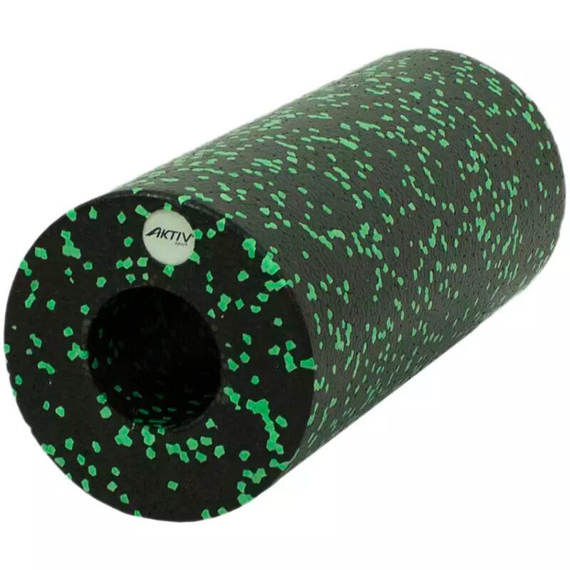 Roller do masażu z gładką powierzchnią Aktivsport 14x33 cm zielony