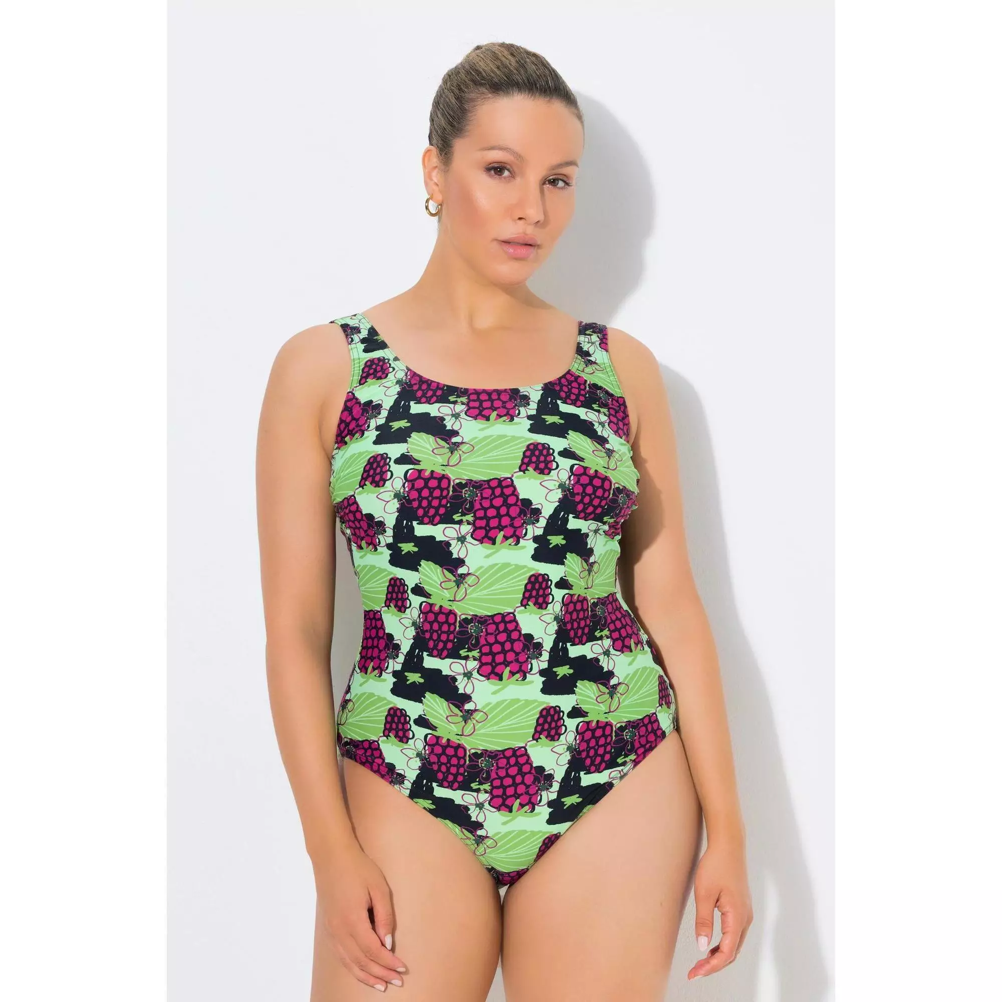 Damskie Strój kąpielowy jagody bez miękkich miseczek okrągły dekolt