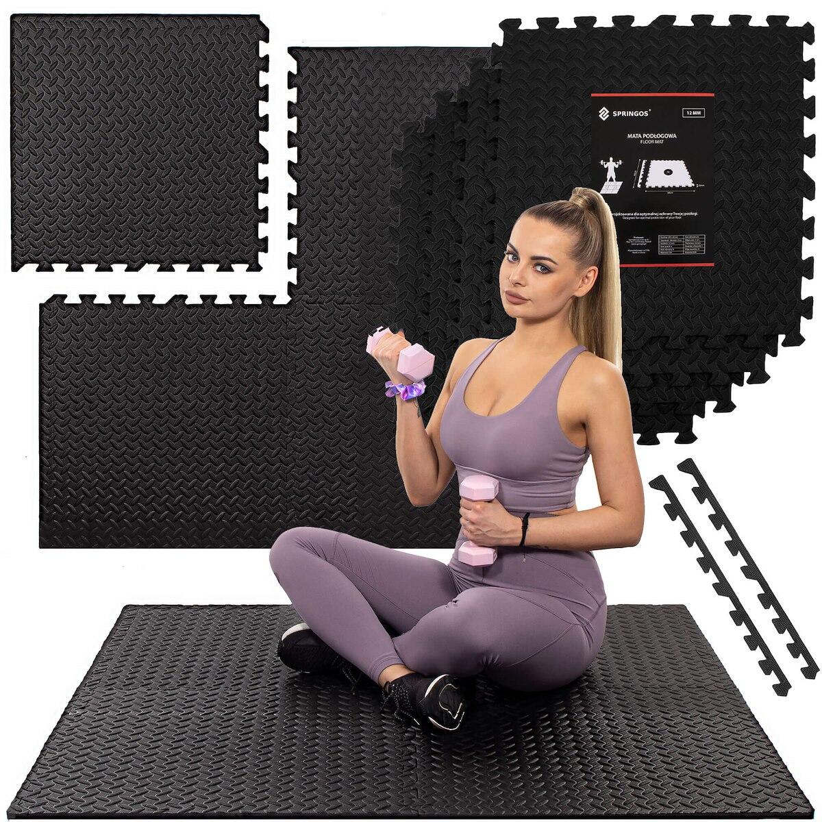 Mata piankowa 60x60 Springos puzzle 4 szt.