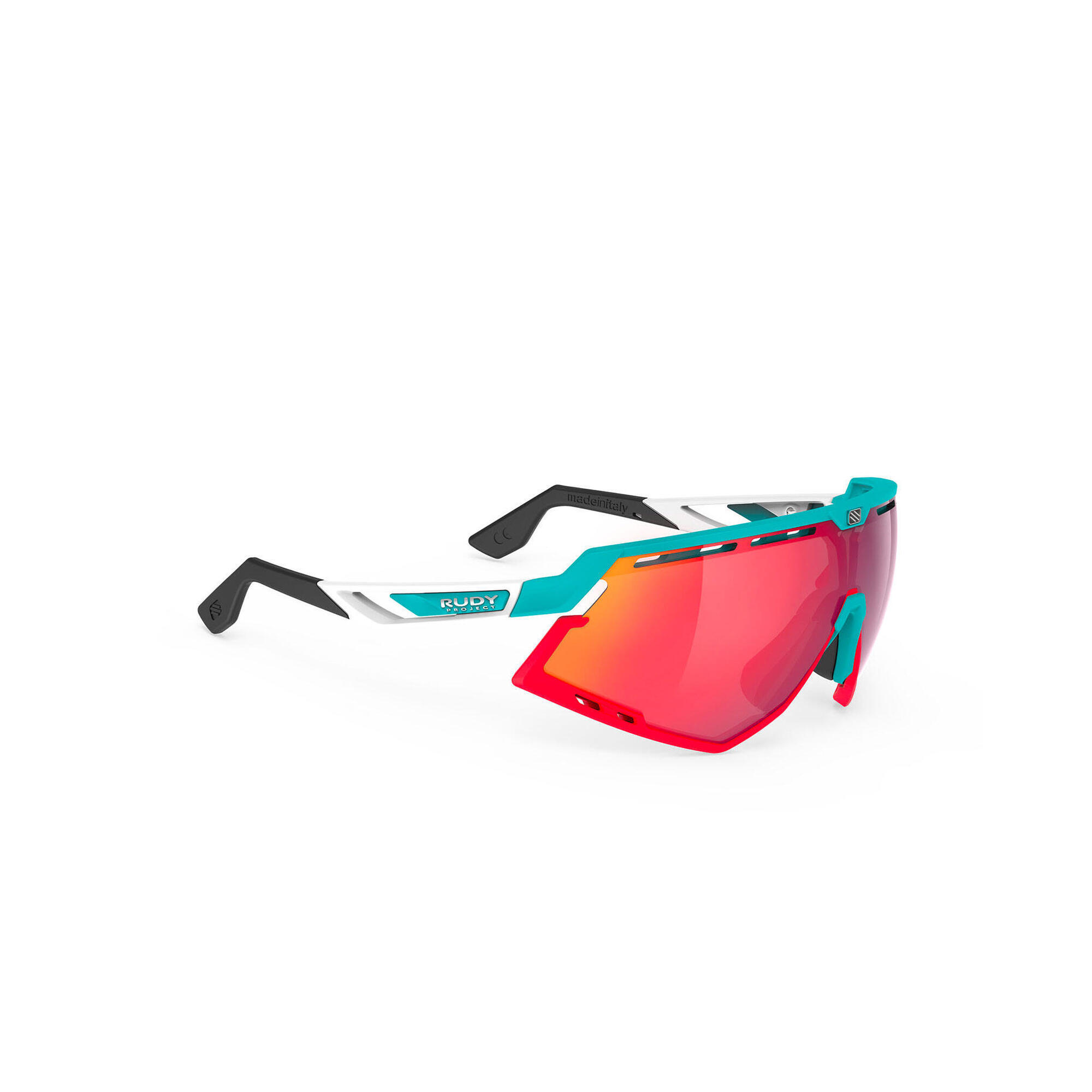 Okulary Rudy Project DEFENDER EMERALD WHITE MATTE - Multilaser Red