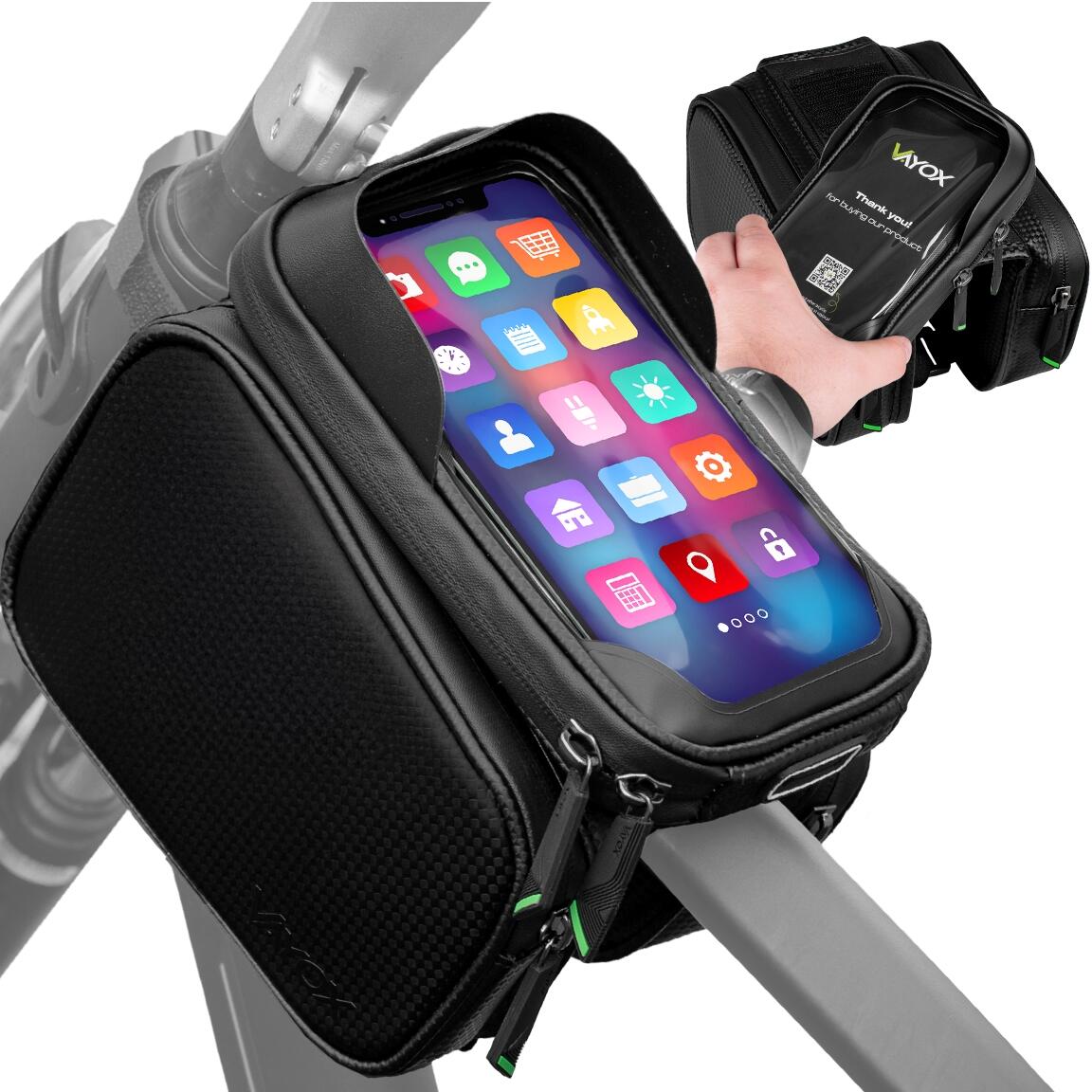 Sakwa rowerowa na ramę VAYOX VA0168 z etui na telefon