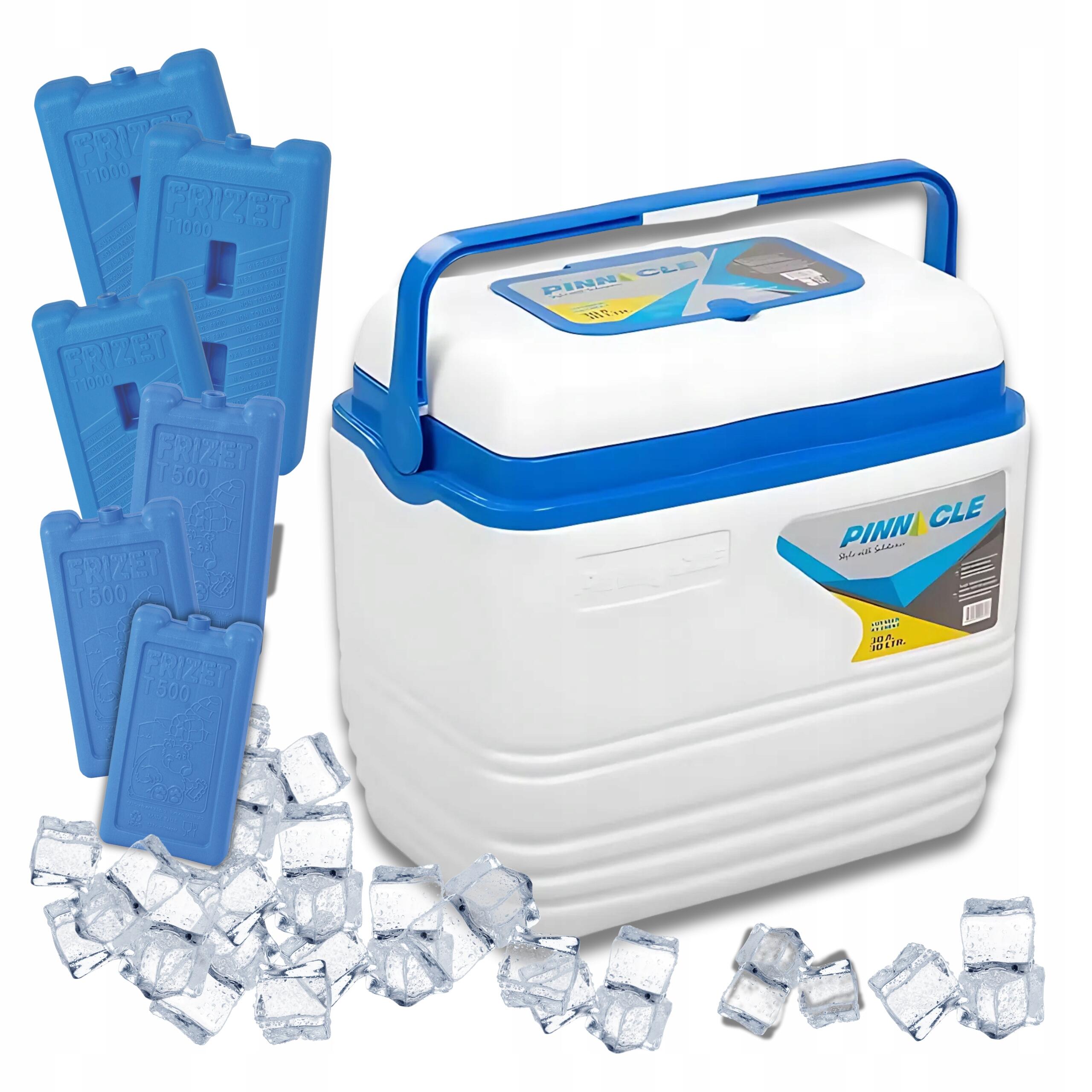 Lodówka Turystyczna 30L Biała PINNACLE Voyager + 6 wkładów, 3x 0,5l, 3x 1L