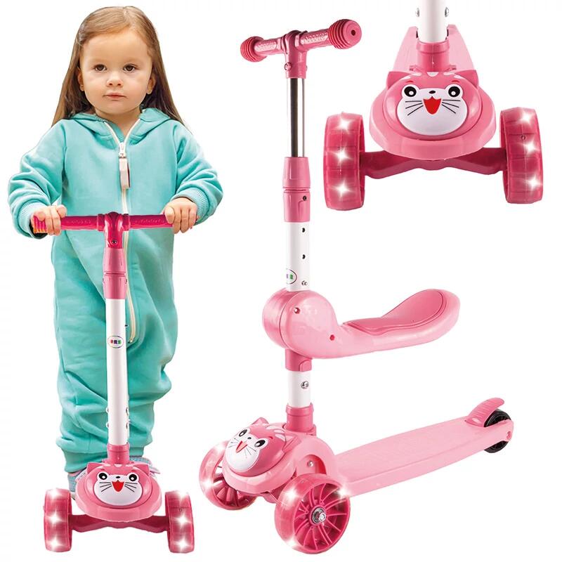 Trójkołowa hulajnoga w kolorze różowym