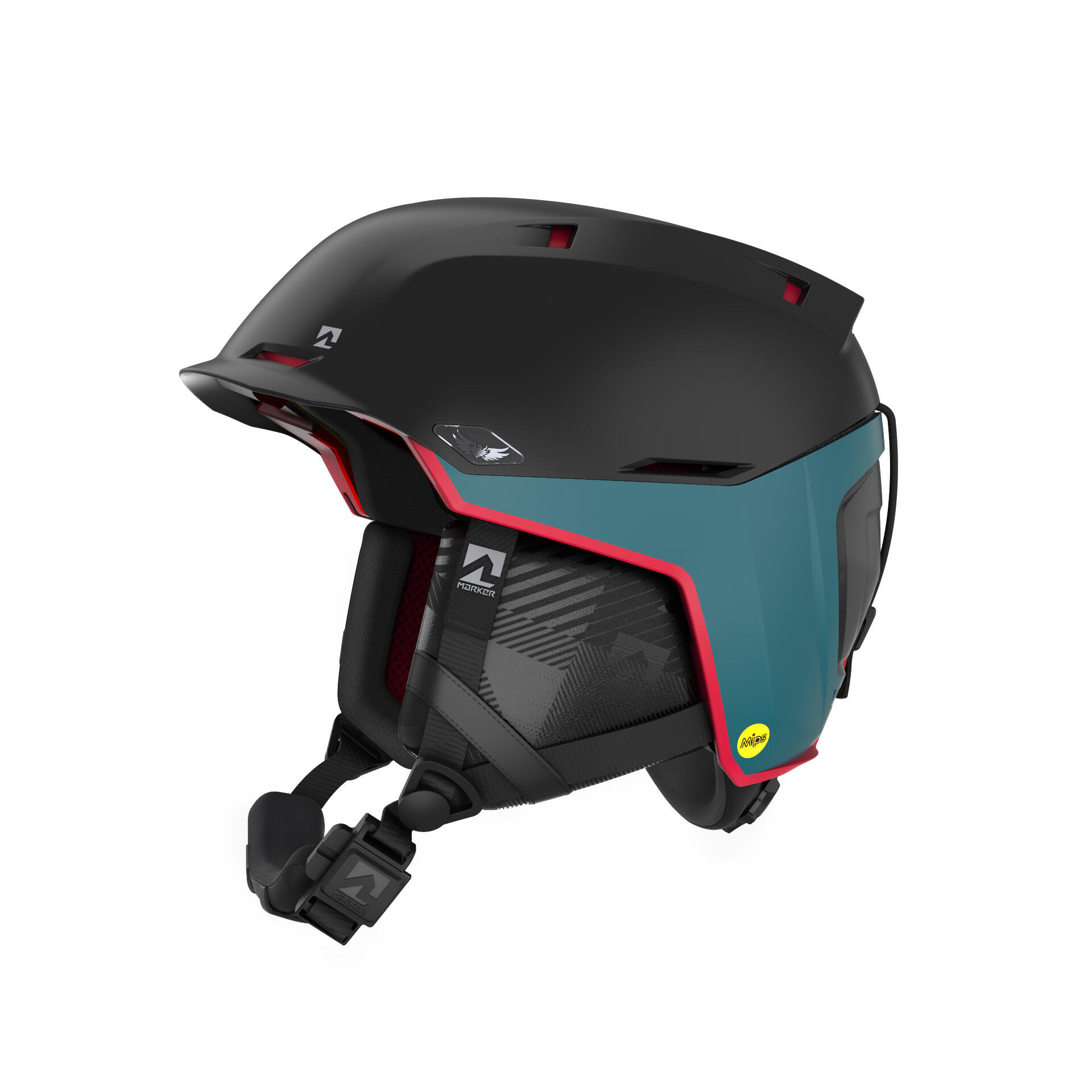 Kask narciarski MARKER PHOENIX 2 MIPS BLACK/TEAL BLUE/RED
