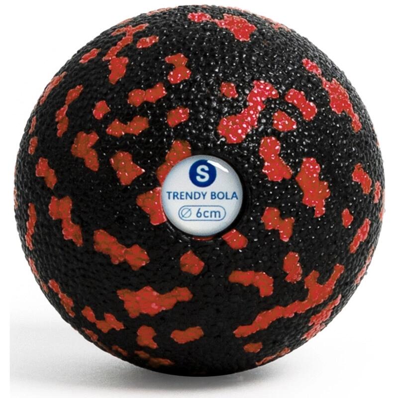 Piłka do masażu Trendy Bola czarno-czerwona 6 cm
