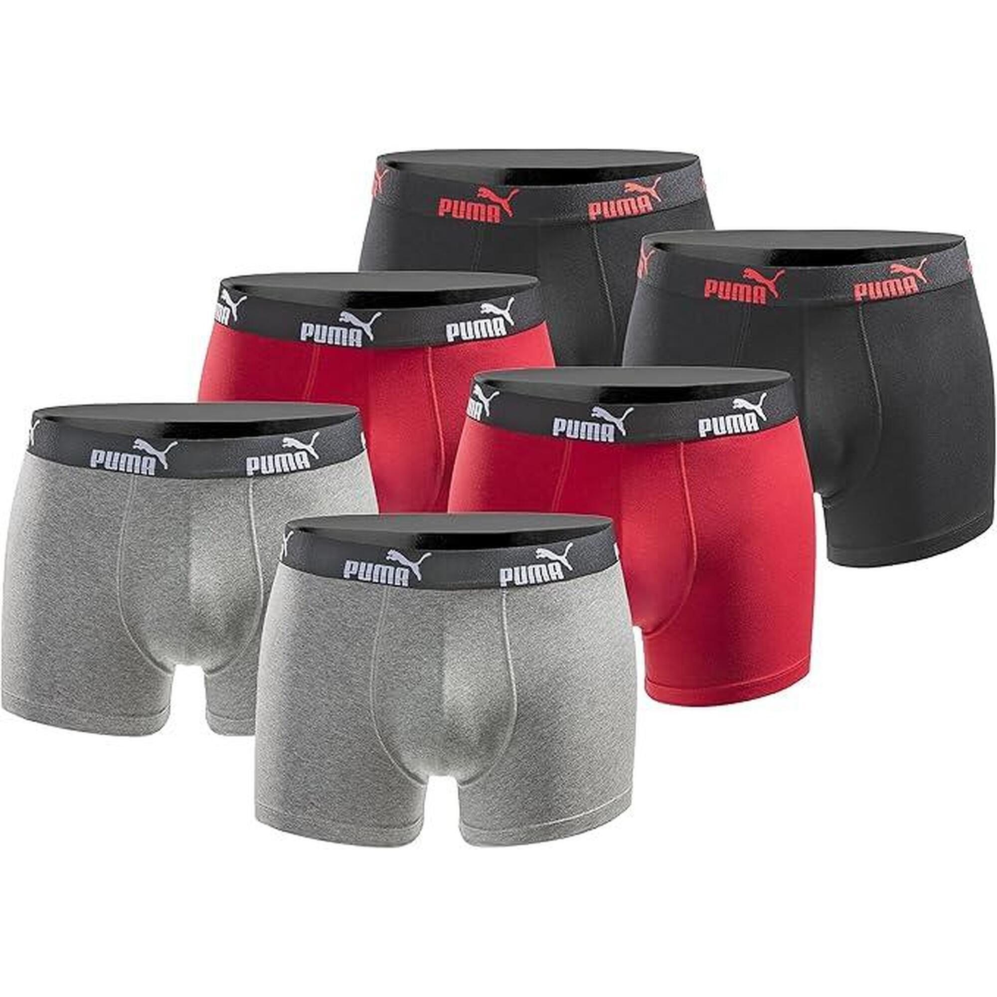 Bokserki majtki męskie Puma Boxershorts 6-pak bawełniane