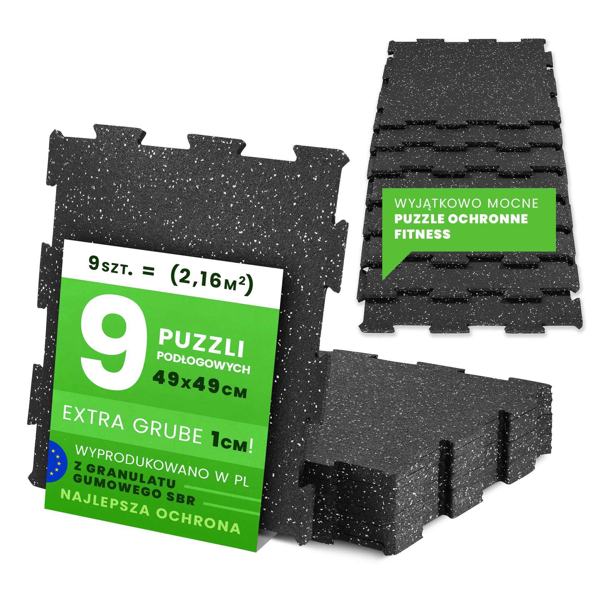 Podłoga do Treningu MOVO Puzzle Floor mosaic grey 49x49 | mata | 9 sztuk