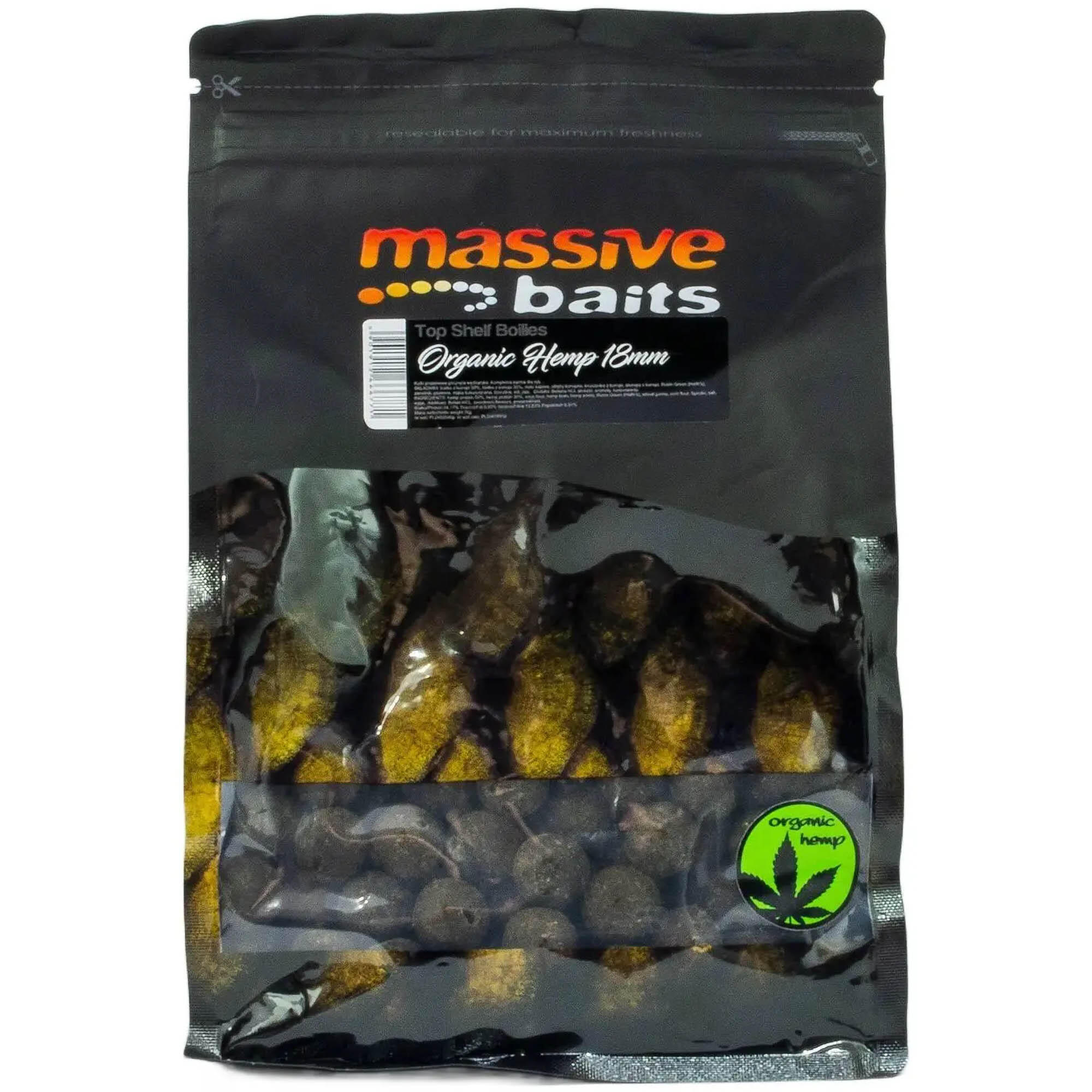 Kulki Massive Baits Special Boilies Organic Hemp 18Mm 1Kg