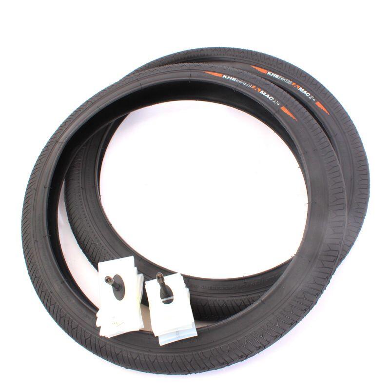 Opony BMX 2x MAC2+ drut czarny + 2x Schwalbe Aerothan dętki