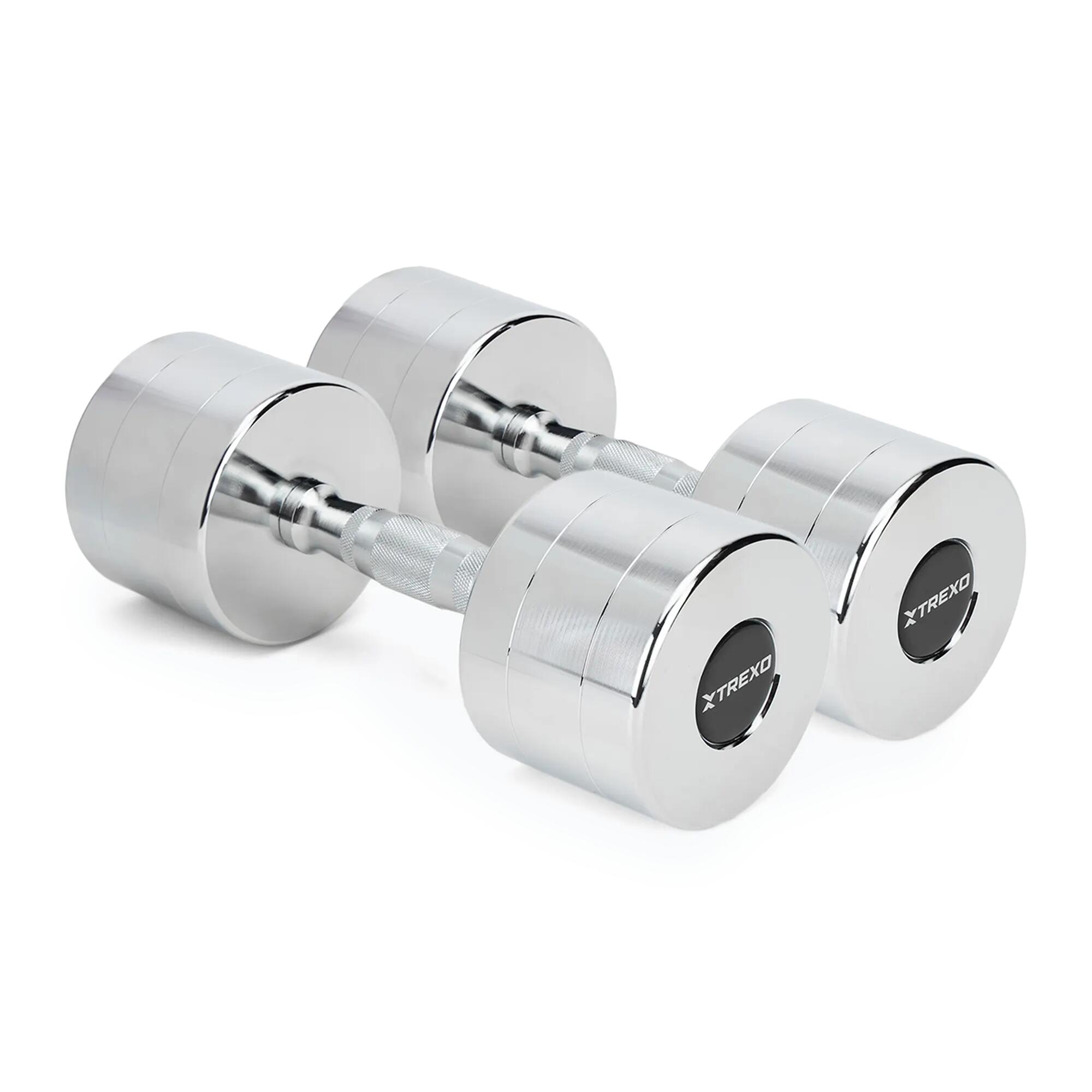 Hantle chromowane TREXO 2x6 kg
