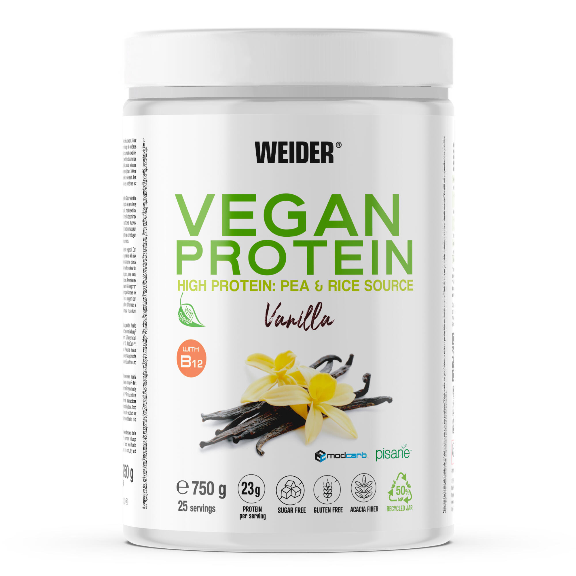 Odżywka białkowa wegańska Weider Vegan Protein o smaku waniliowym 750 g