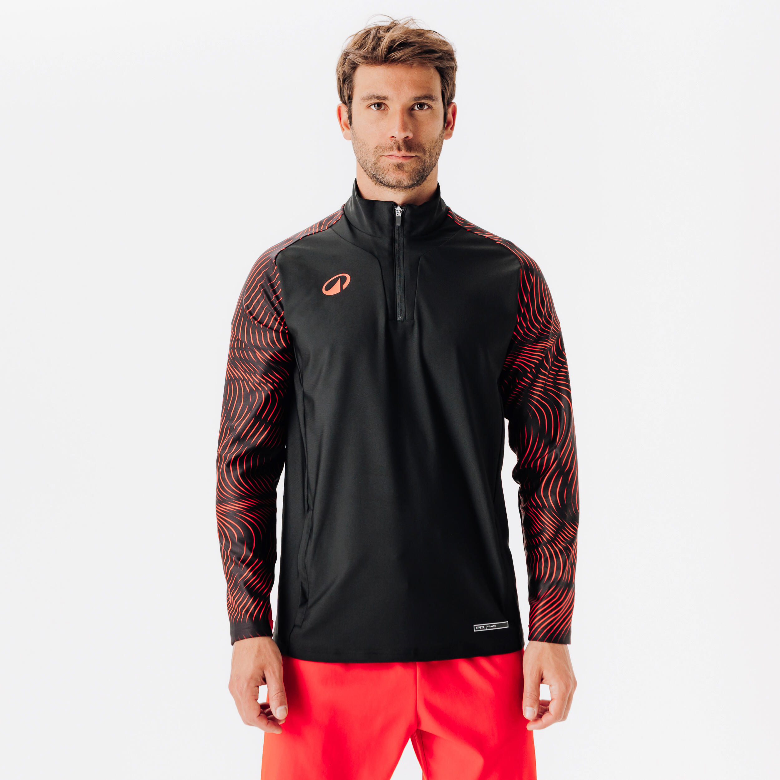 Bluza piłkarska dla dzieci Kipsta Viralto Wavy Club na krótki suwak