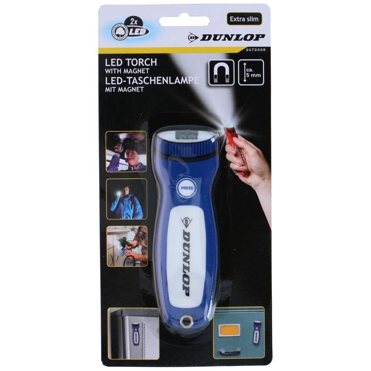 Latarka ręczna Dunlop 2 Led z magnesem