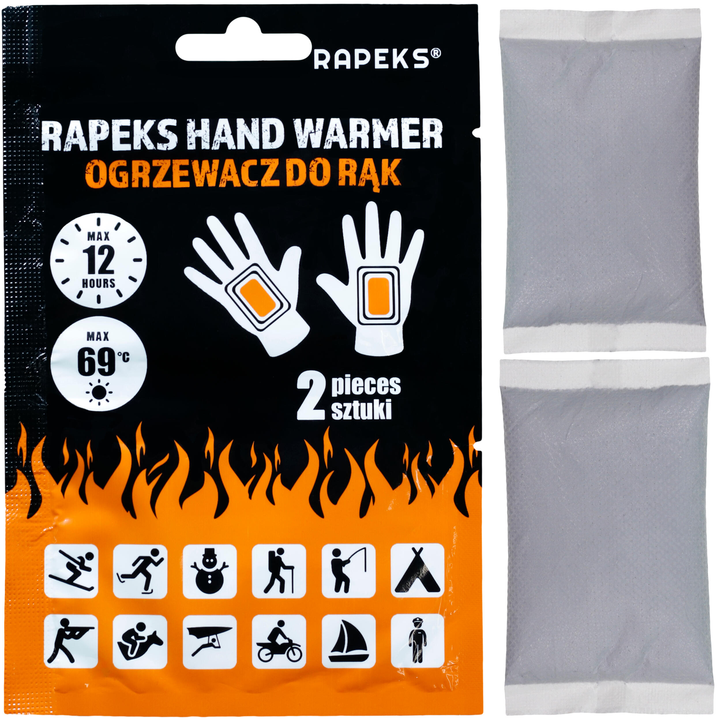 Ogrzewacz do rąk i ciała Rapeks Hand Warmers 2 sztuki