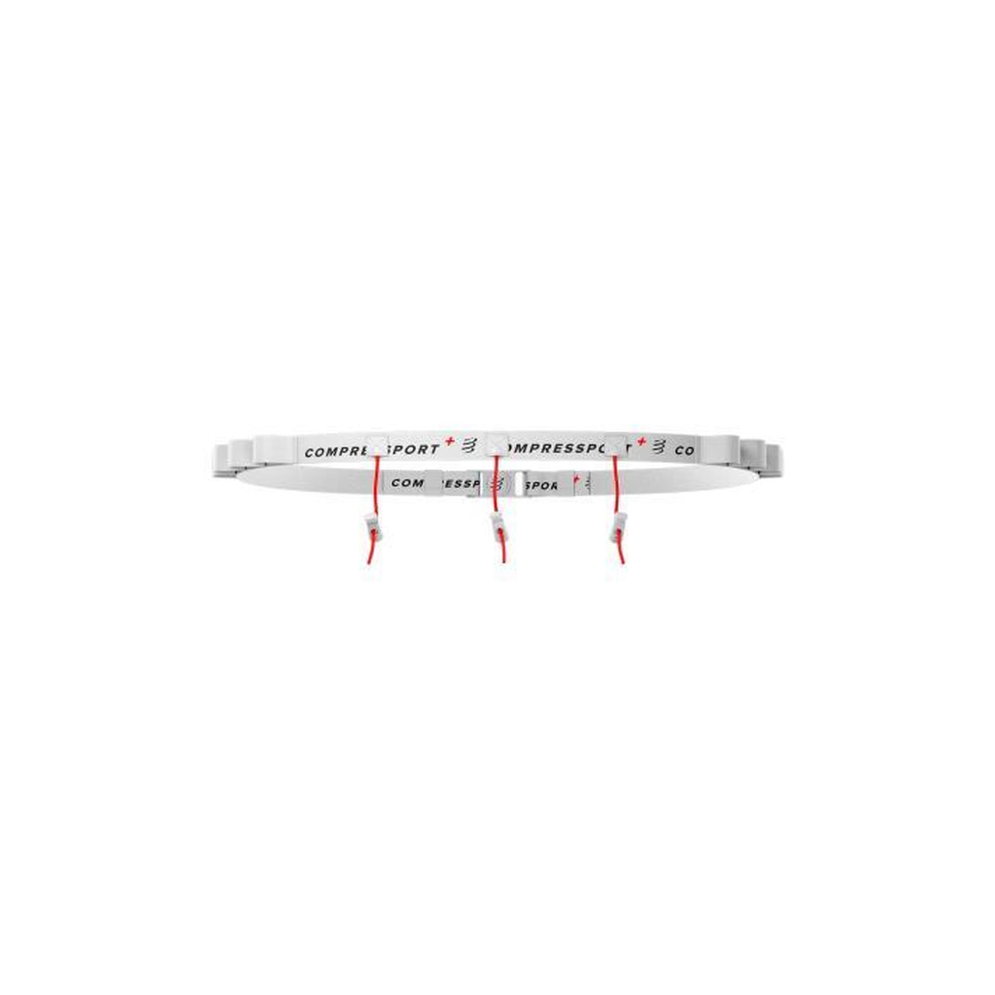Pas biegowy Compressport Race Belt - white