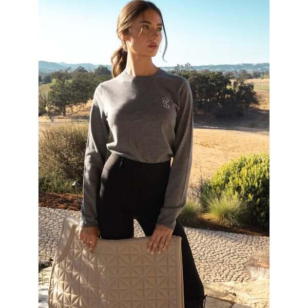 Sweter z dzianiny z logo dla kobiet PS of Sweden