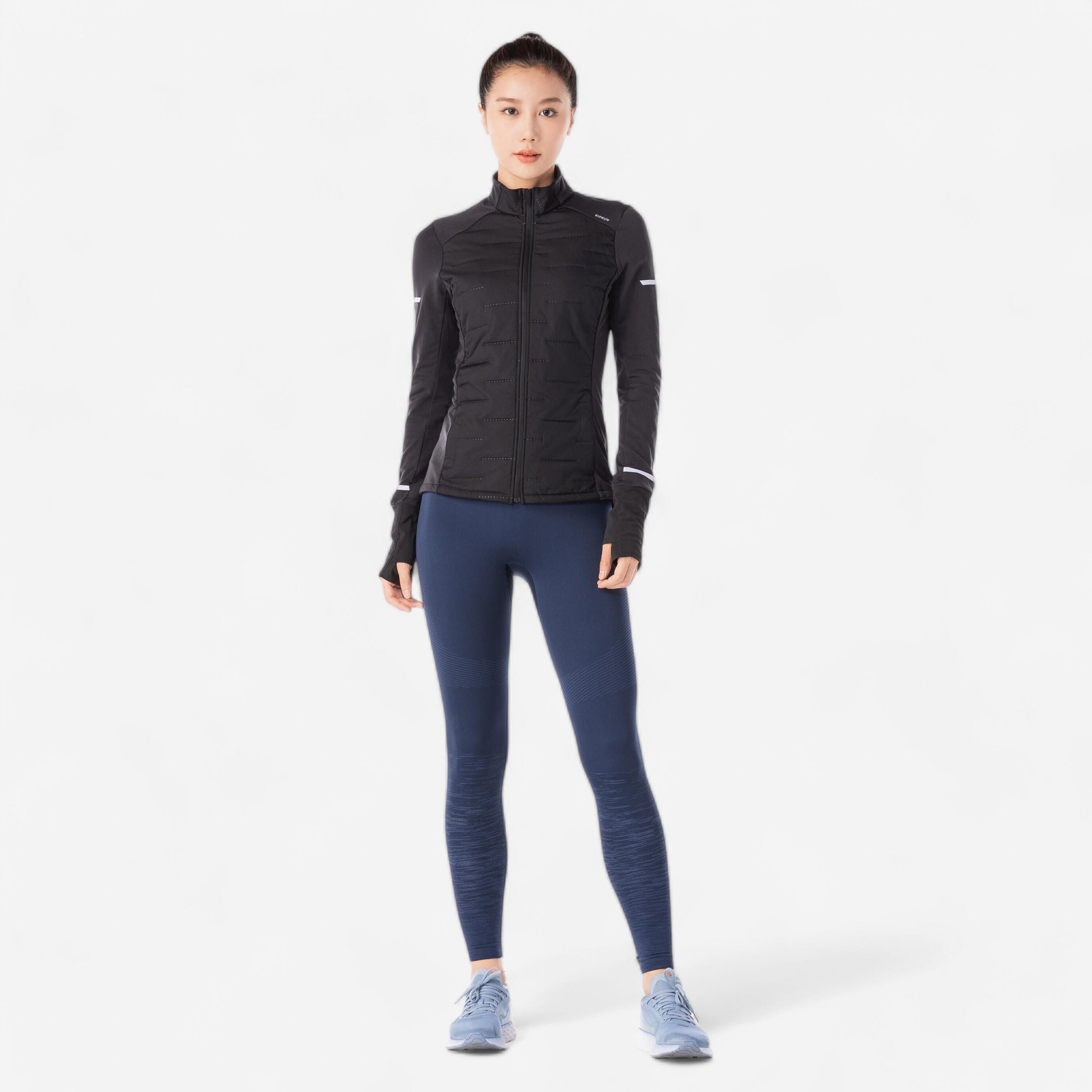 Bluza do biegania damska Kiprun Vest Warm ocieplana