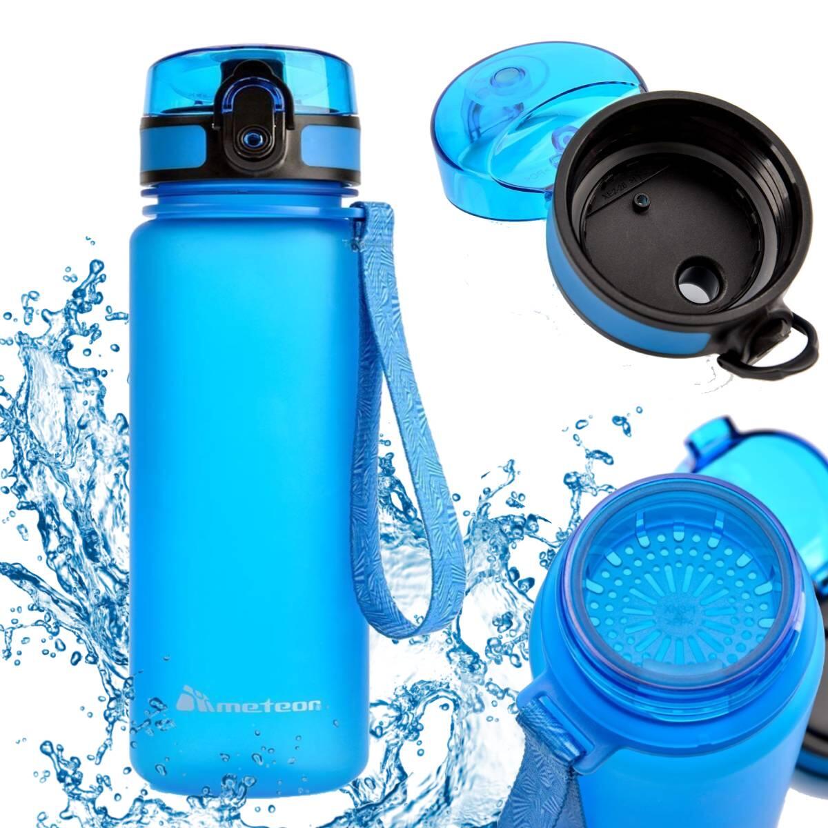 Bidon sportowy butelka na wodę Meteor 650 ml tritanowy szczelny z sitkiem