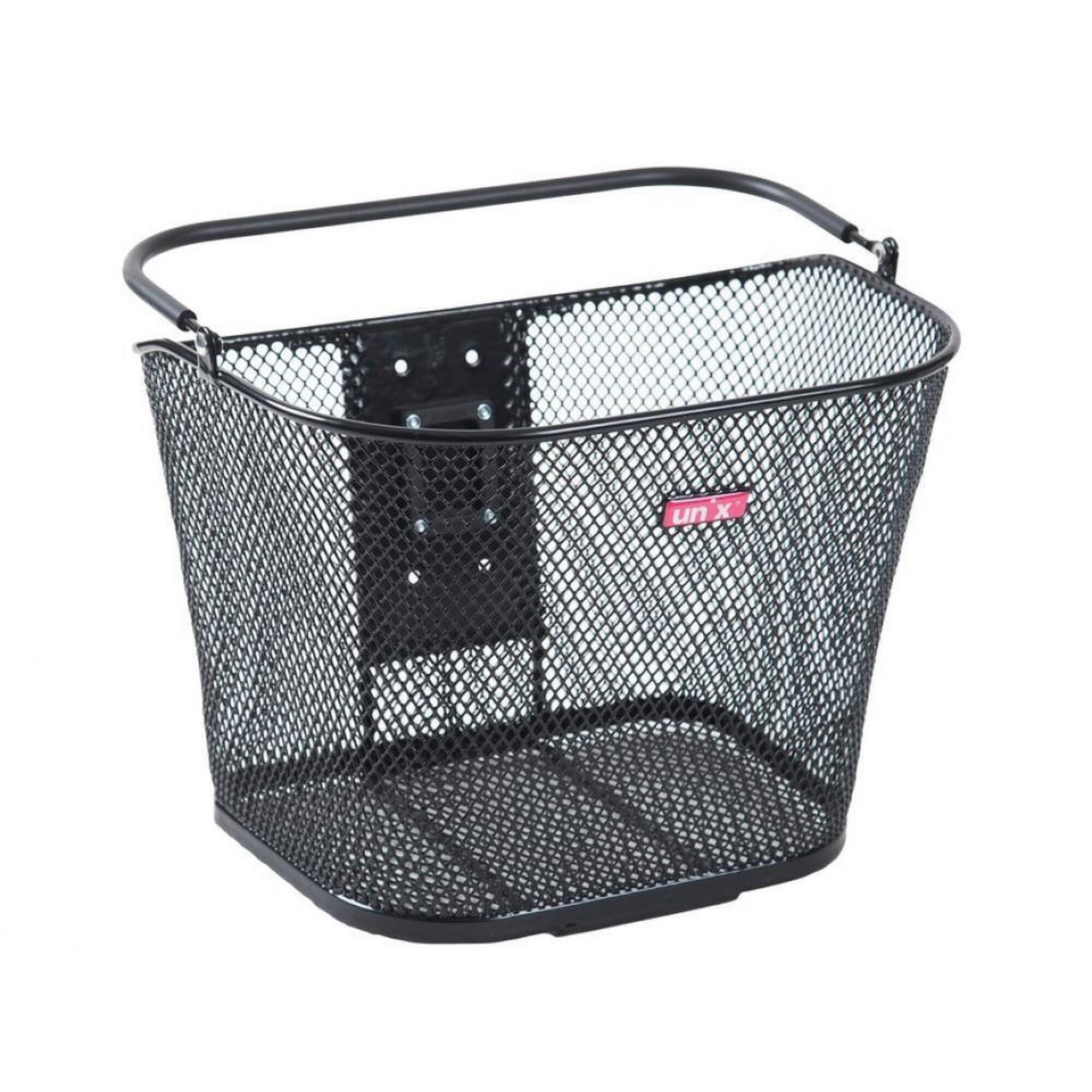 Czarny koszyk rowerowy Unix Flavio - idealny do jazdy miejskiej