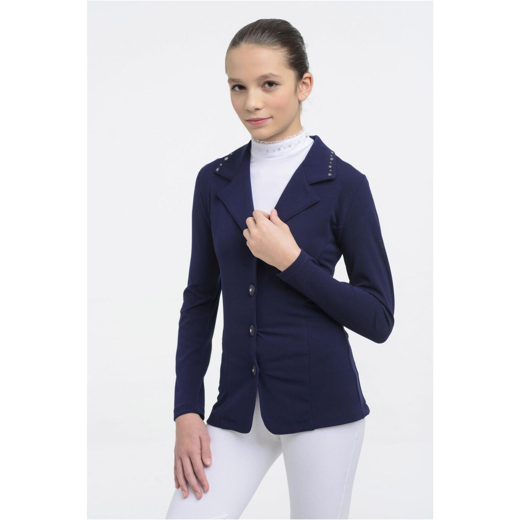 Kurtka do zawodów jeździeckich dziecięca Crystal Kids