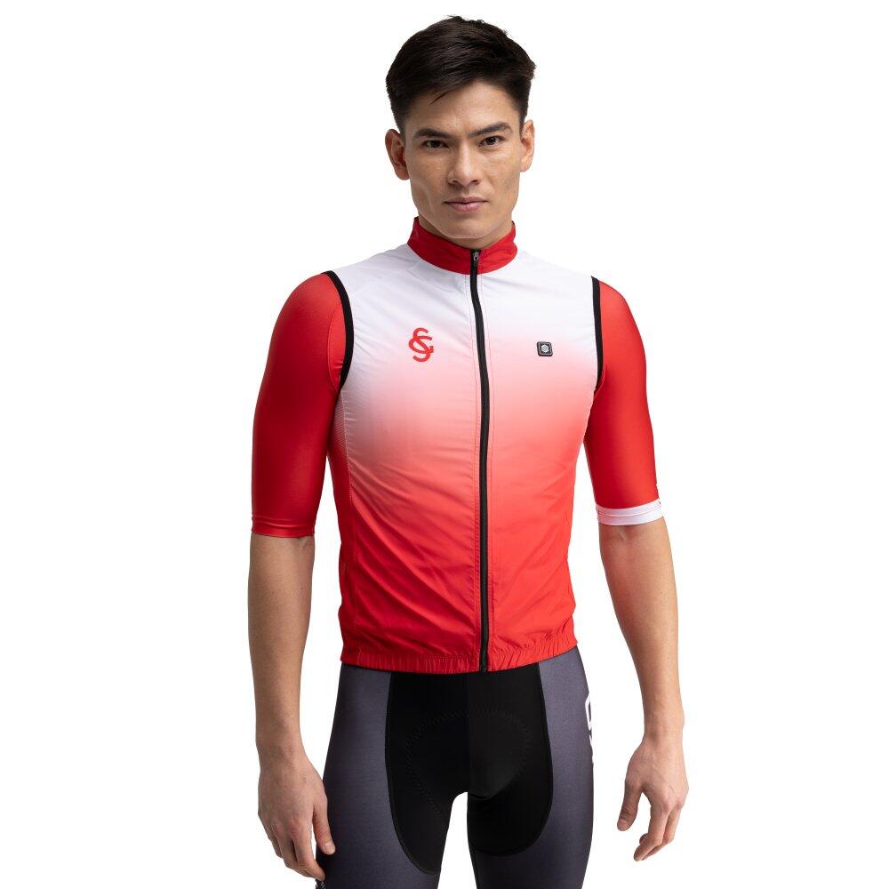 Męska wiatroszczelna kamizelka rowerowa Real Sporting de Gijón x