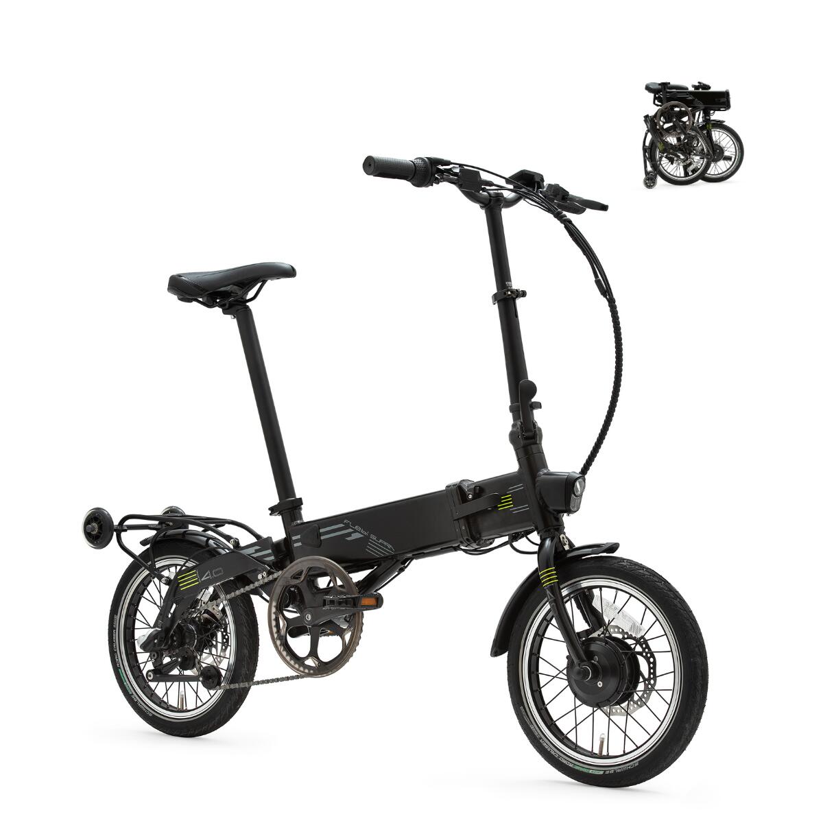 Elektryczny rower składany Supra 4.0 Black lime | Koła 16” | Zasięg 70 km