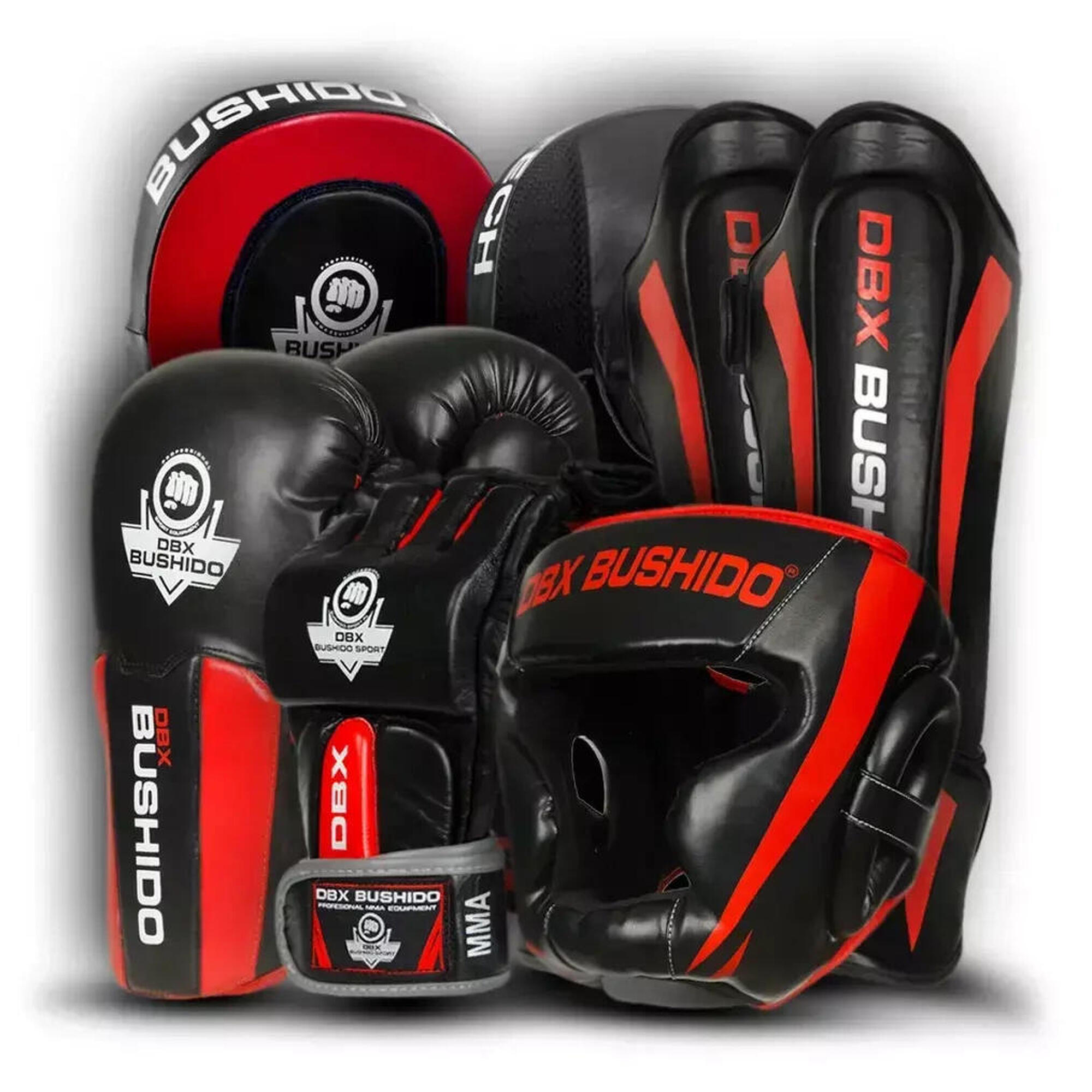 Kolekcja sprzętu MMA DBX BUSHIDO "RED PREDATOR"