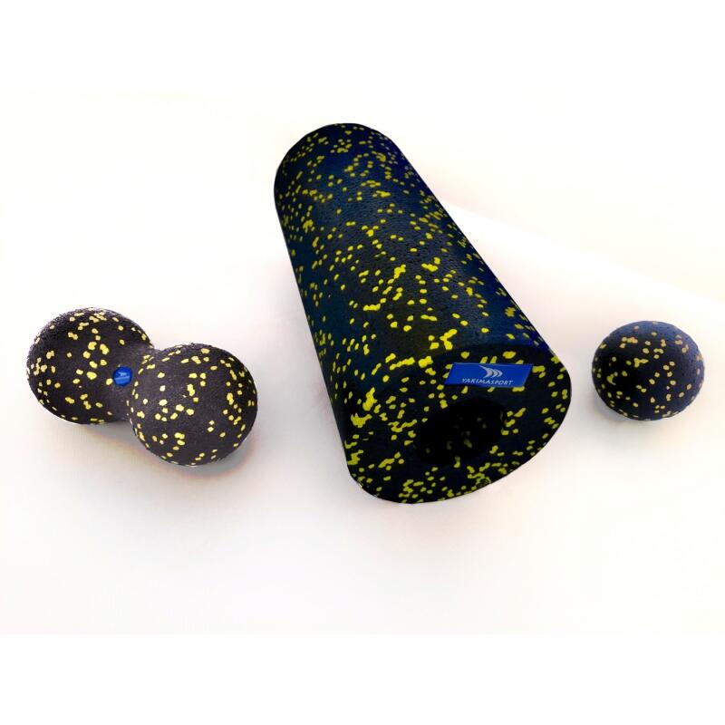 Zestaw EPP Wałek do masażu gładki kule duo Yakimasport Epp Black - Yellow