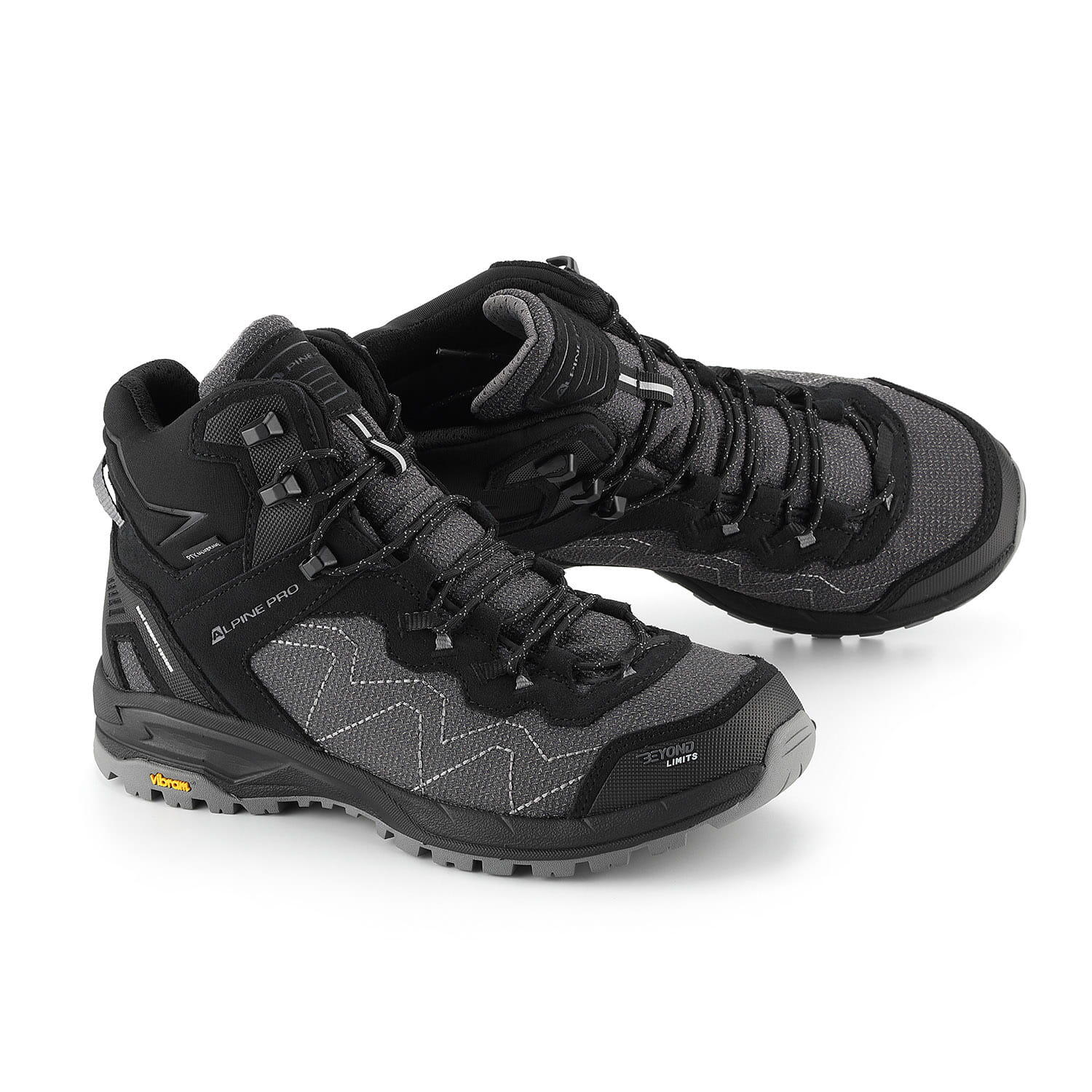 Buty wysokie trekkingowe unisex Alpine Pro Cerne 2 Vibram