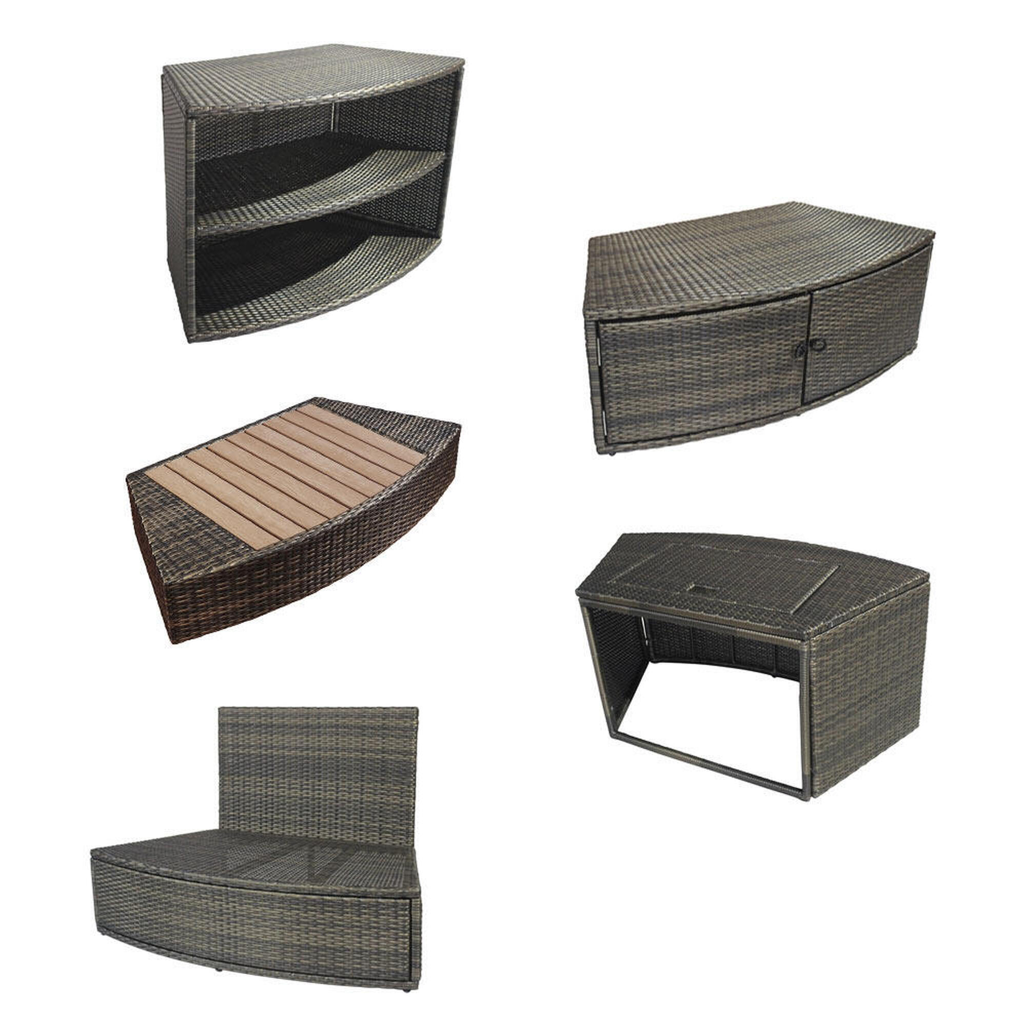 Półsztywne meble spa Octopus - zestaw 5 modułów