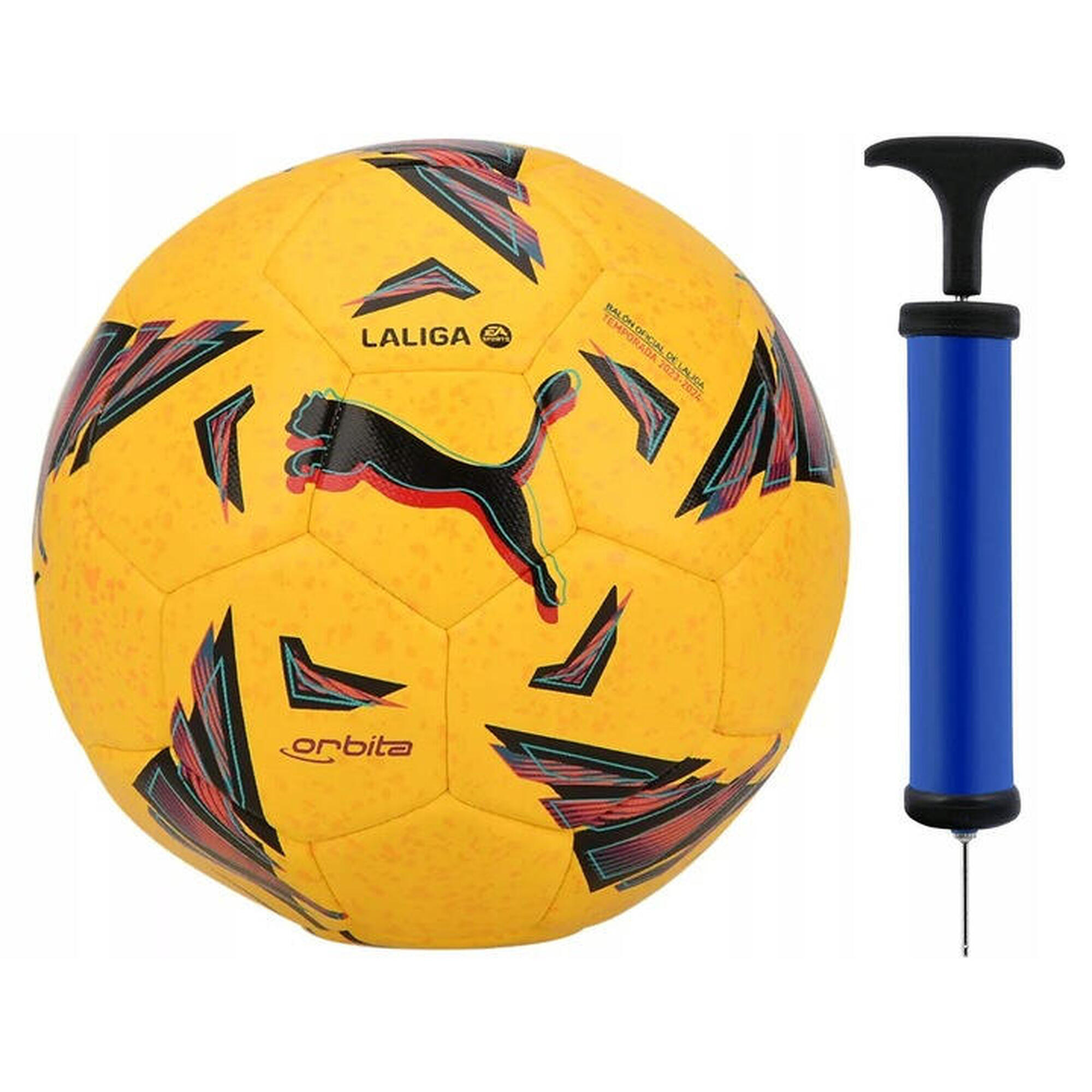 Piłka nożna Puma Orbita LaLiga 1 Hybrid + pompka
