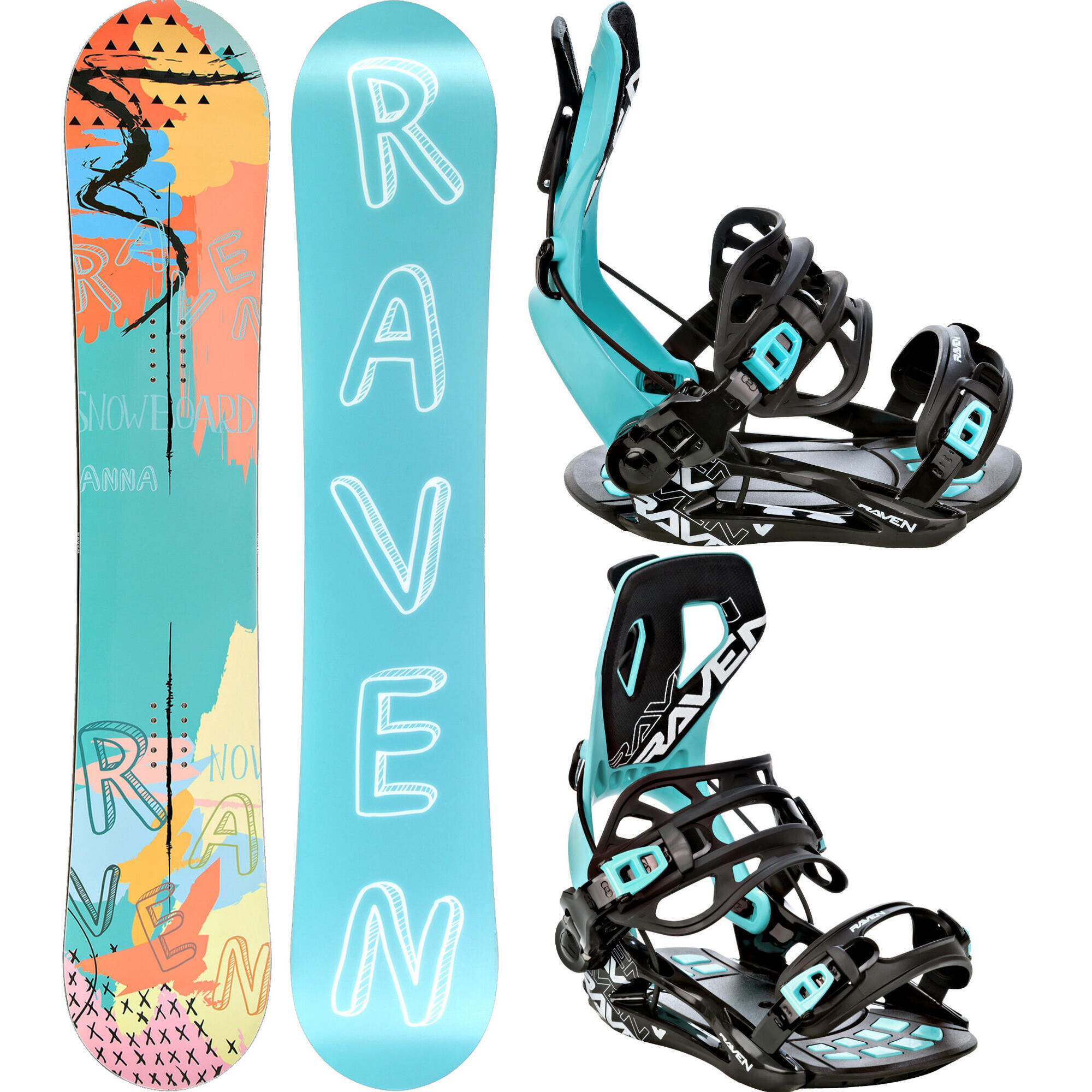 Zestaw Snowboard Raven Anna + Wiązania Raven FT360