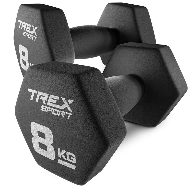 Zestaw hantelek żeliwnych neoprenowych Trex Sport TX‑080VD 2×8kg