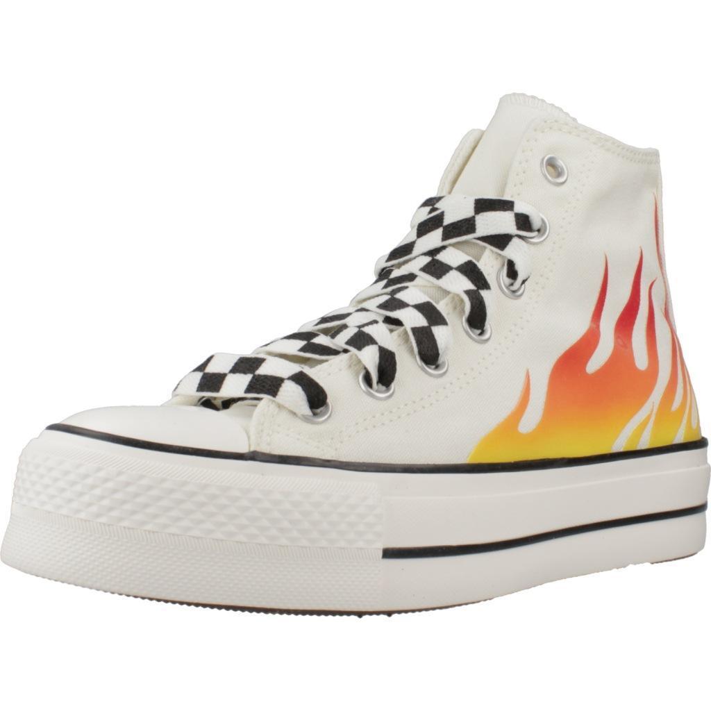 Buty CONVERSE CHUCK TAYLOR ALL STAR LIFT PLATFORM FLAMES Biały