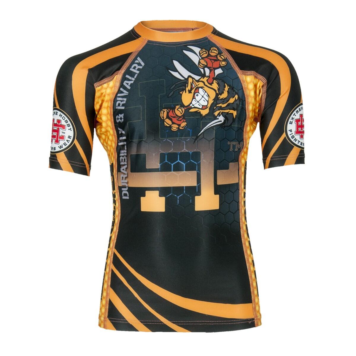 Rashguard dla dzieci do MMA z krótkim rękawem EXTREME HOBBY ANGRY WASP