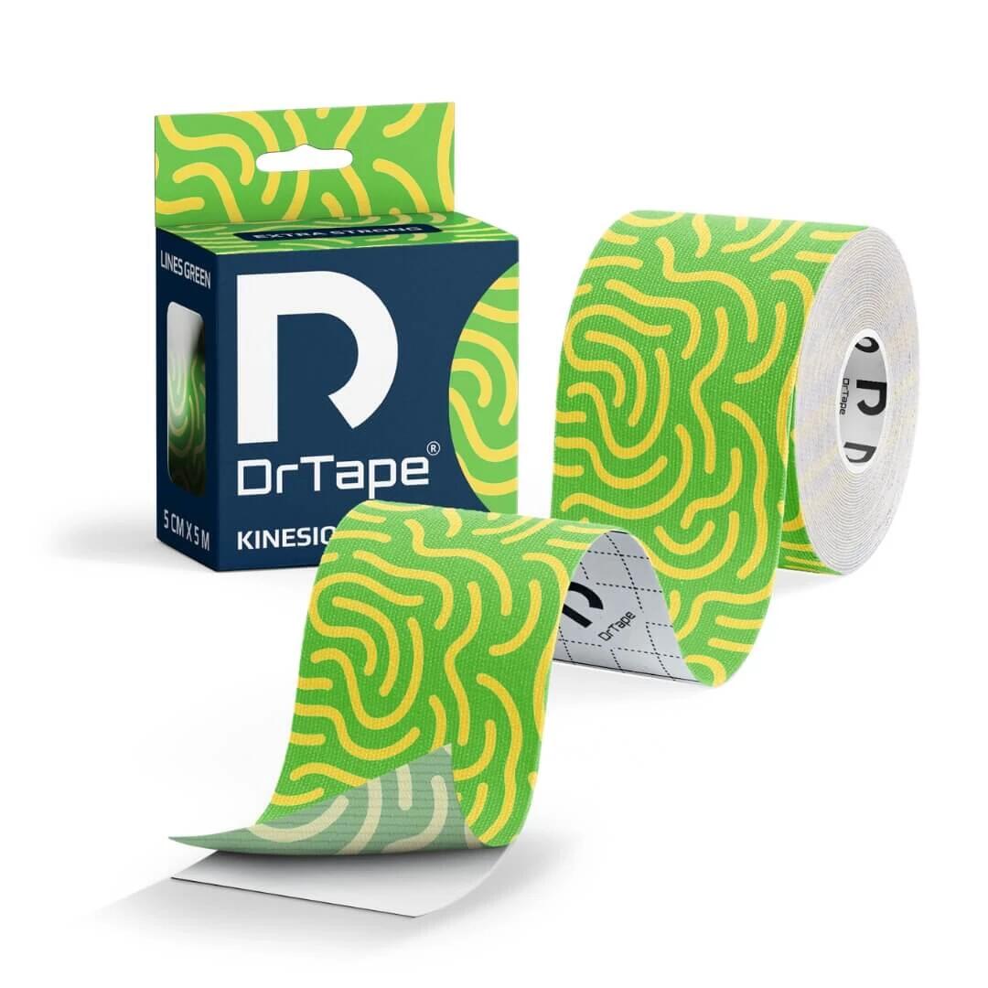 Taśma kinezjologiczna do tejpingu wodoodporna mocna 5 cm x 5 m DrTape