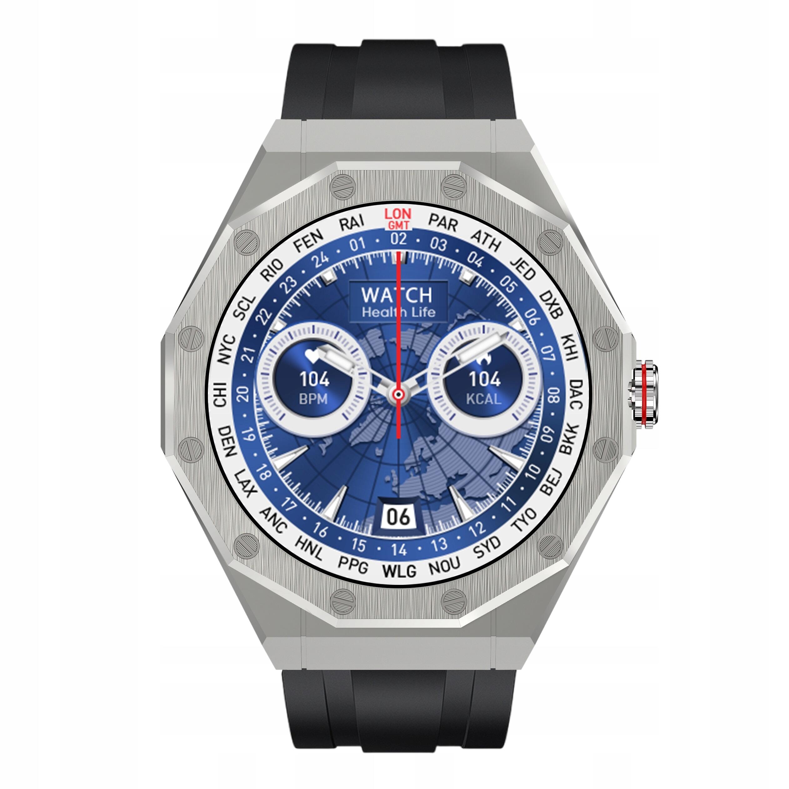 Zegarek Smartwatch Kiano Elegance Sliver srebrny, Bluetooth, NFC, tryby sportowe