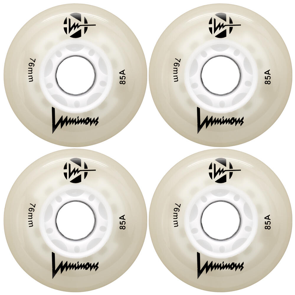 4 kółka do rolek fitness Luminous LED 76mm/85a świecące