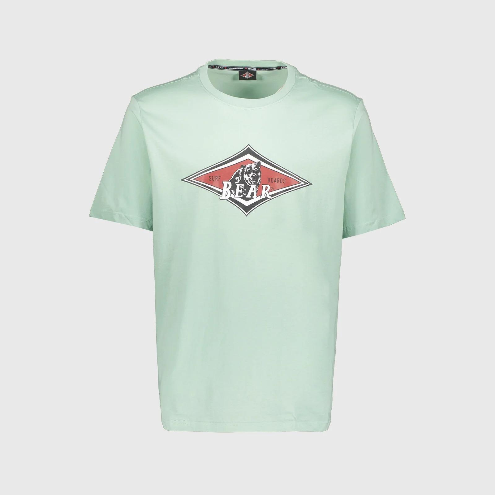 Koszulka z niedźwiedziem i dużym logo lichen