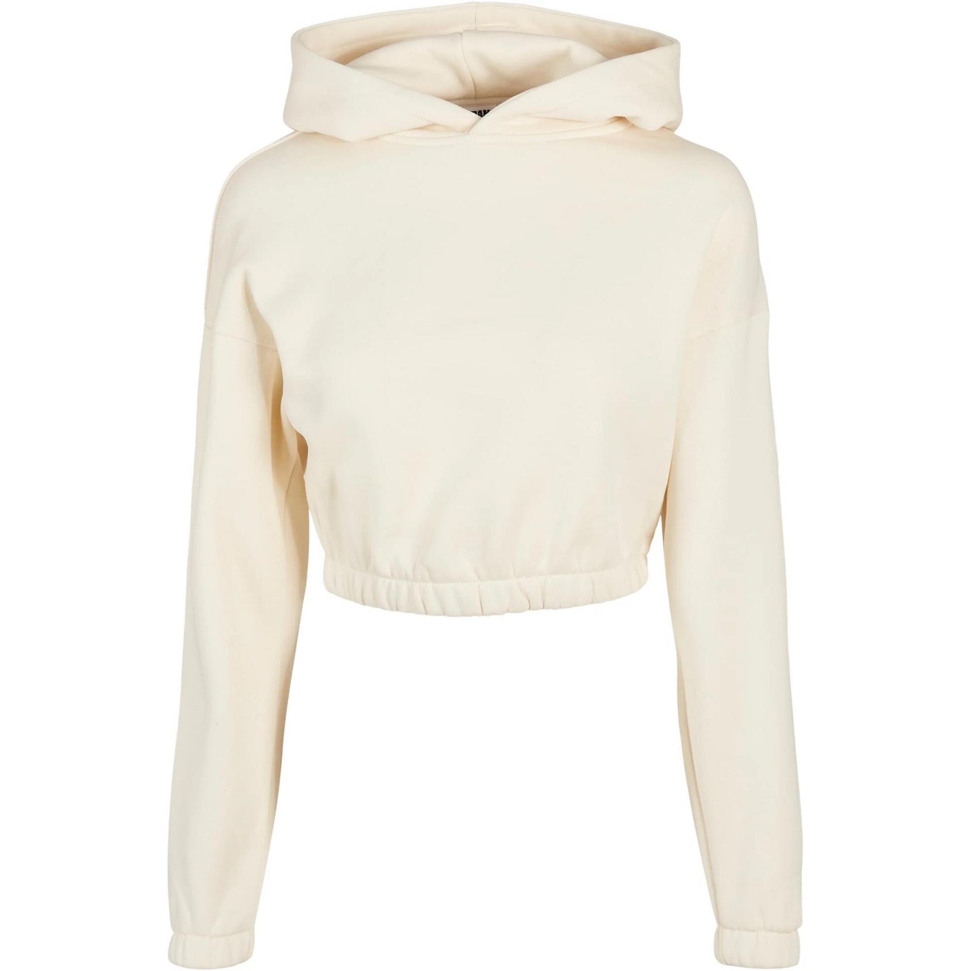 Krótka, Oversizowa Bluza Z Kapturem Dla Kobiet