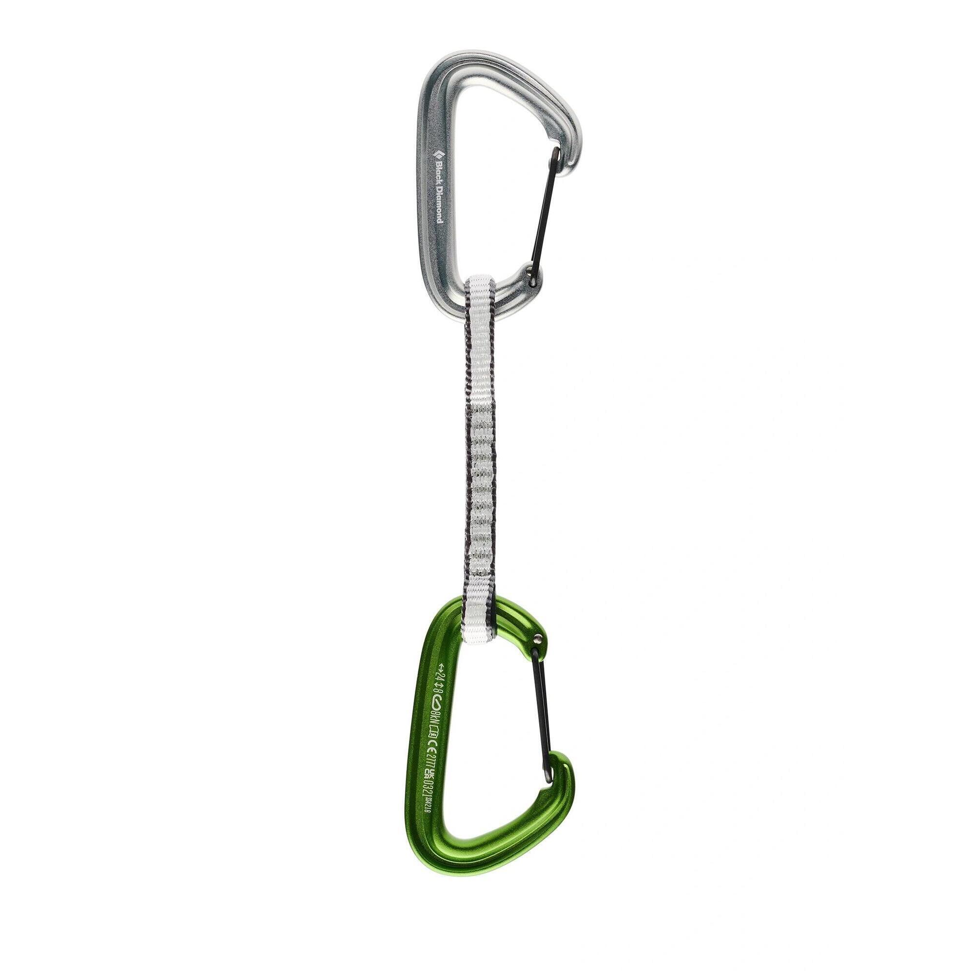 Ekspres wspinaczkowy Black Diamond LiteWire Quickdraw 12 cm - envy green