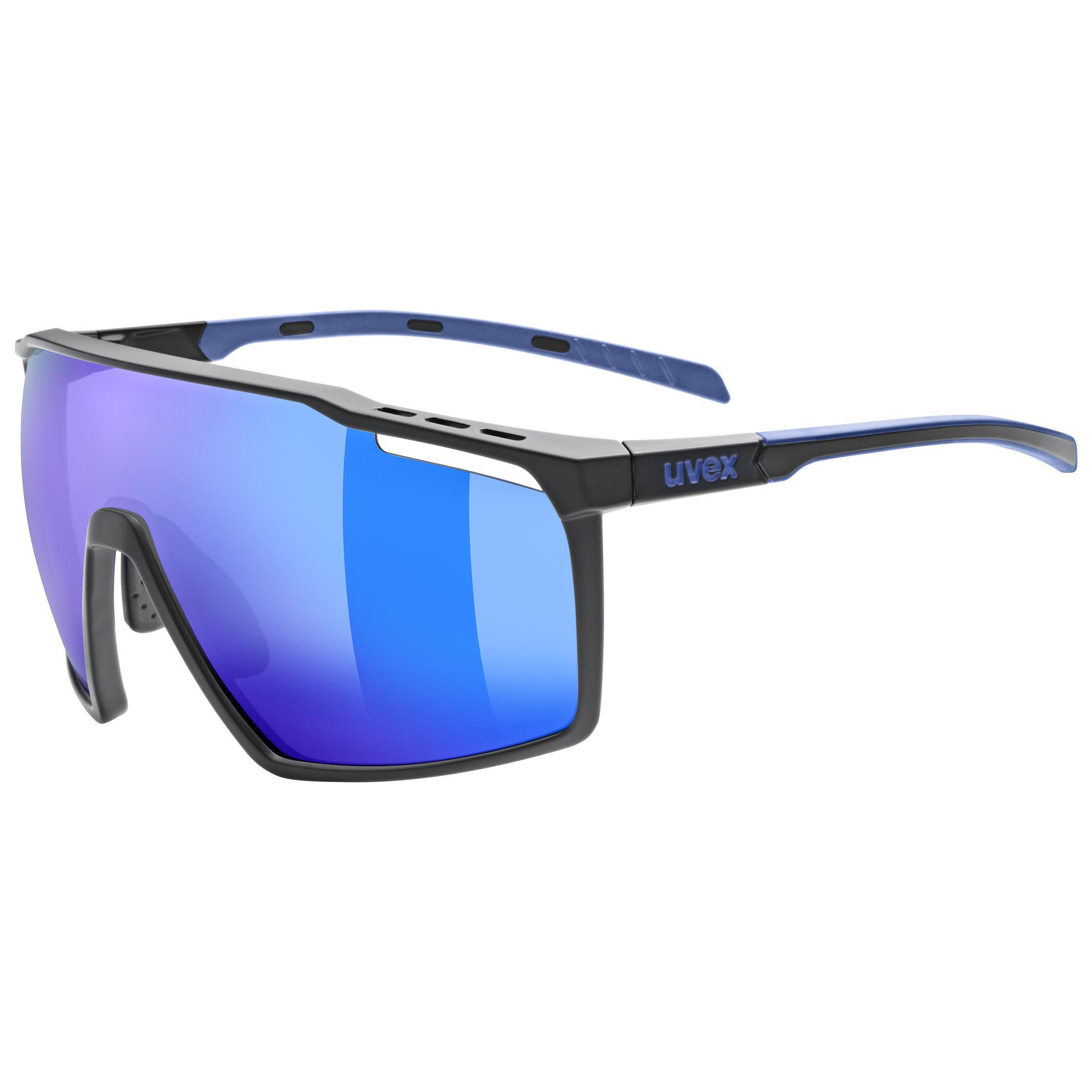Okulary do biegania Uvex MTN Perform - black blue matt/mirror blue