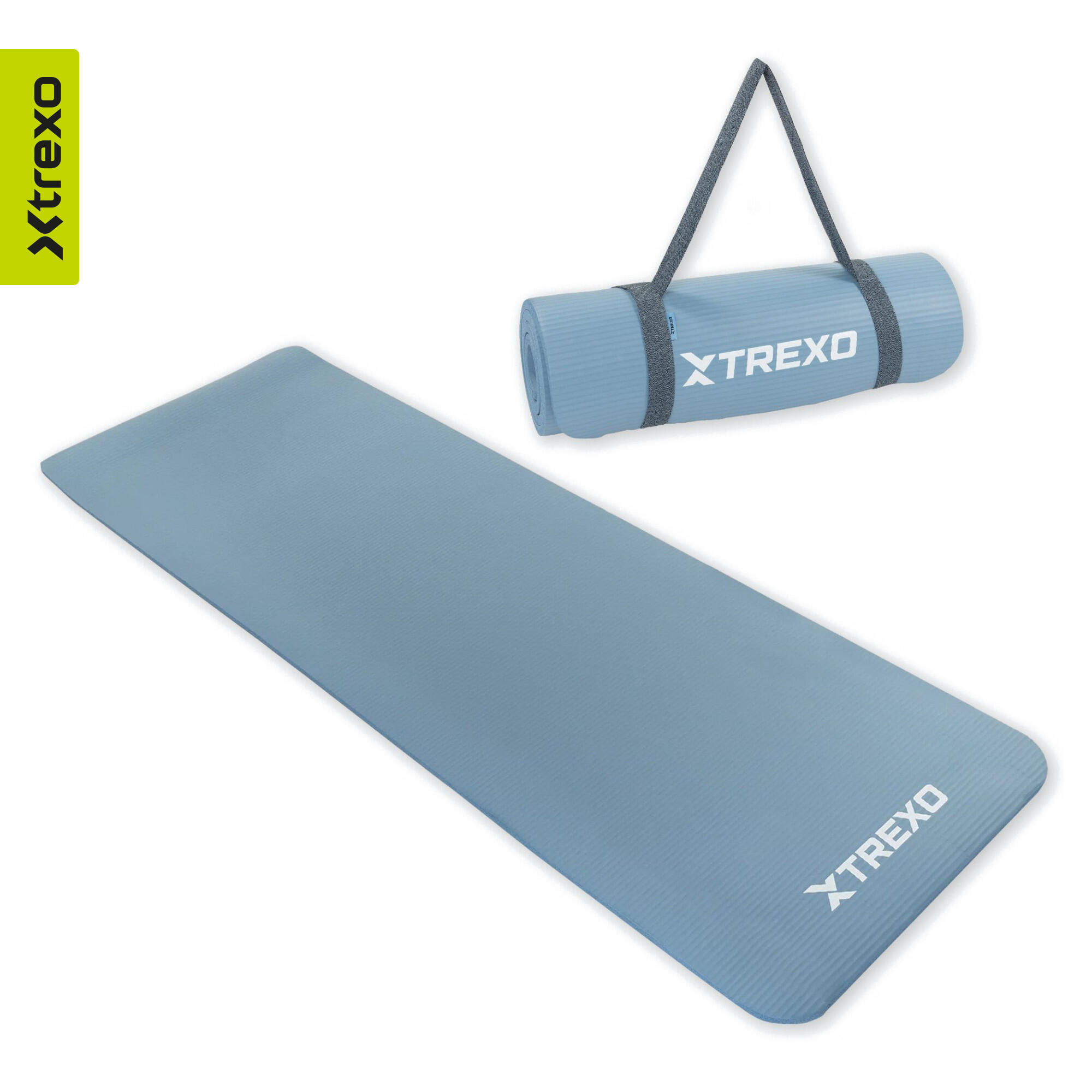 Mata do ćwiczeń XTREXO NBR 15 mm z pasem