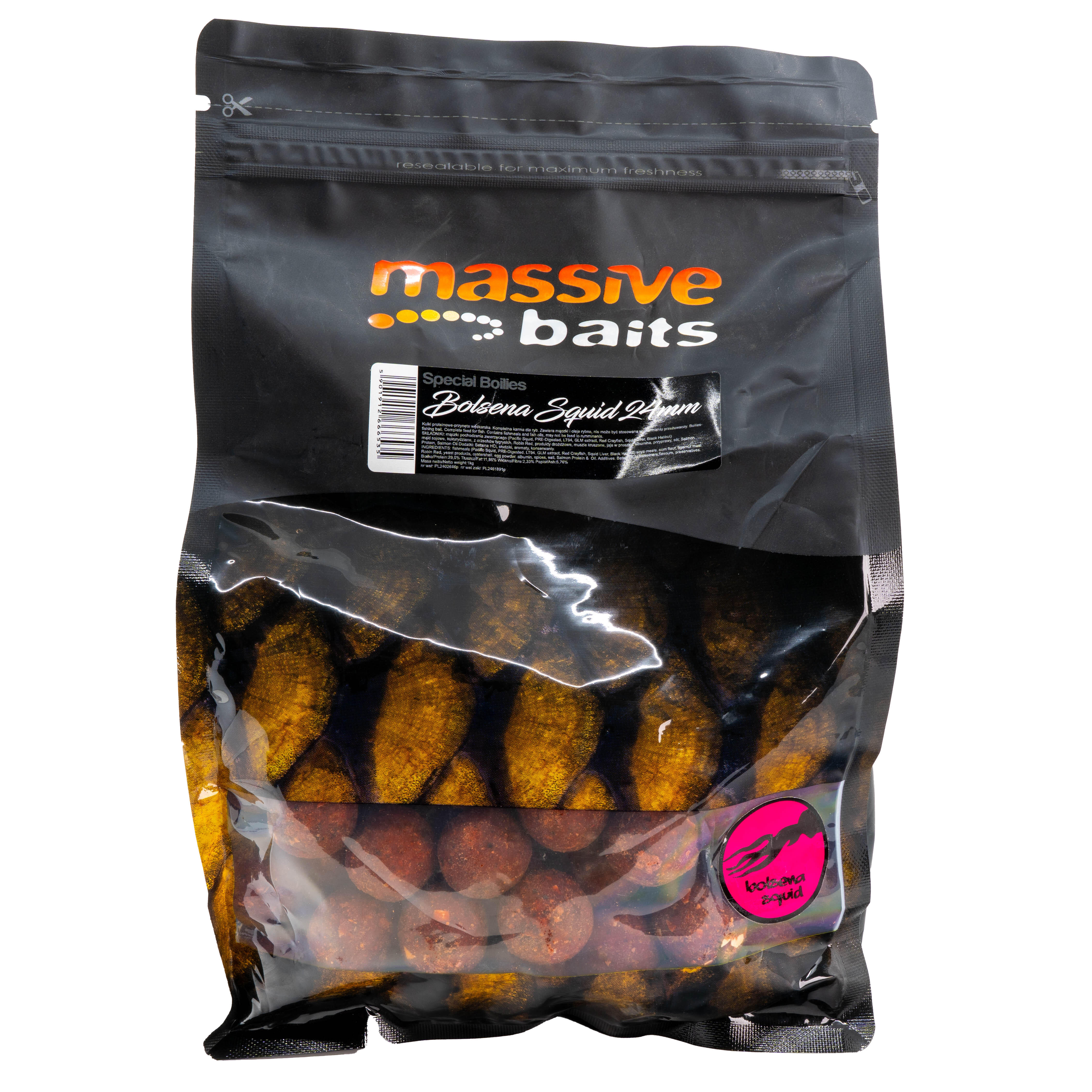 Kulki Massive Baits Special Boilies Bolsena Squid 24Mm 1Kg